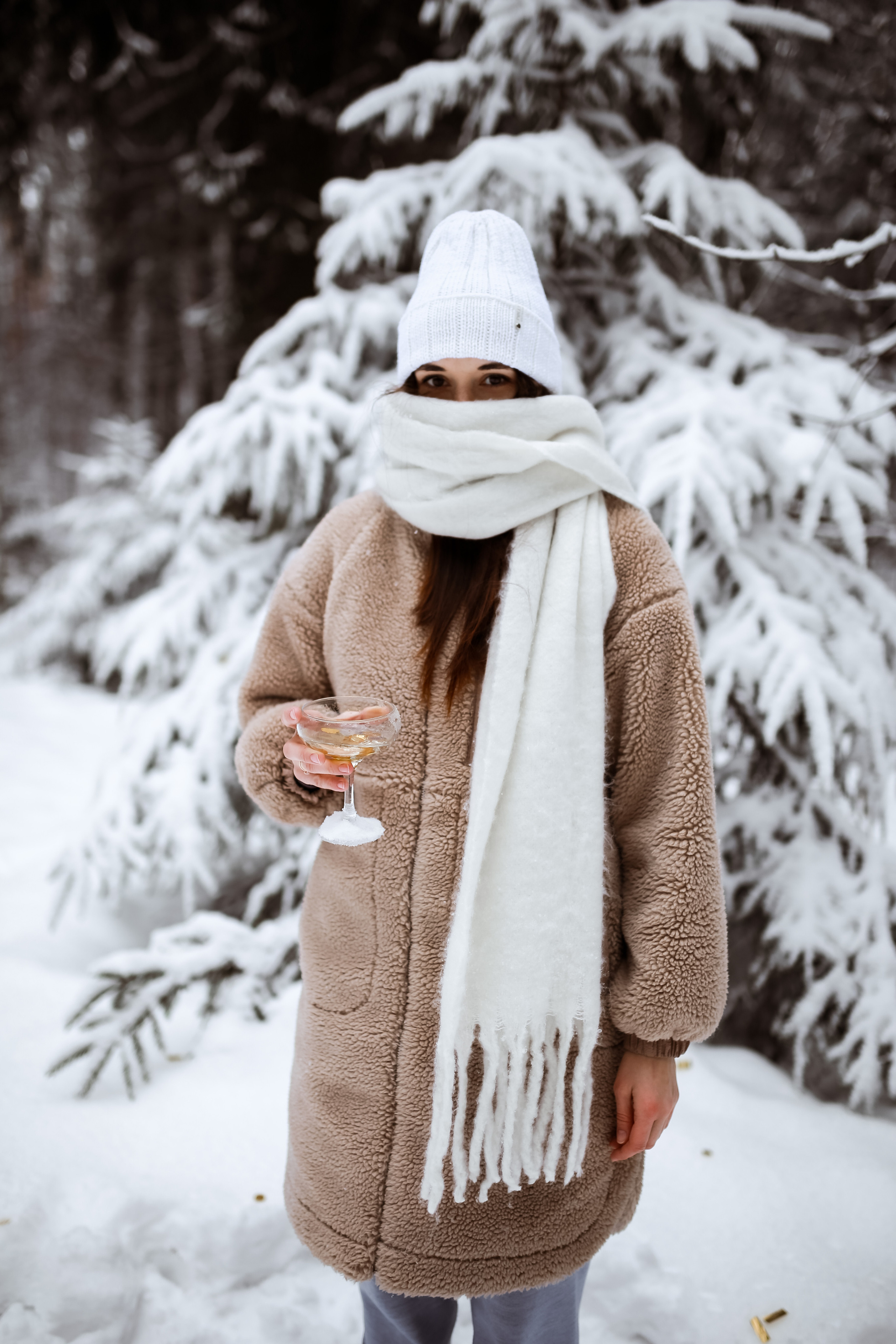 Полина. Съёмка в зимнем лесу. Фотограф НОГИНСК, Москва, Анастасия Белая