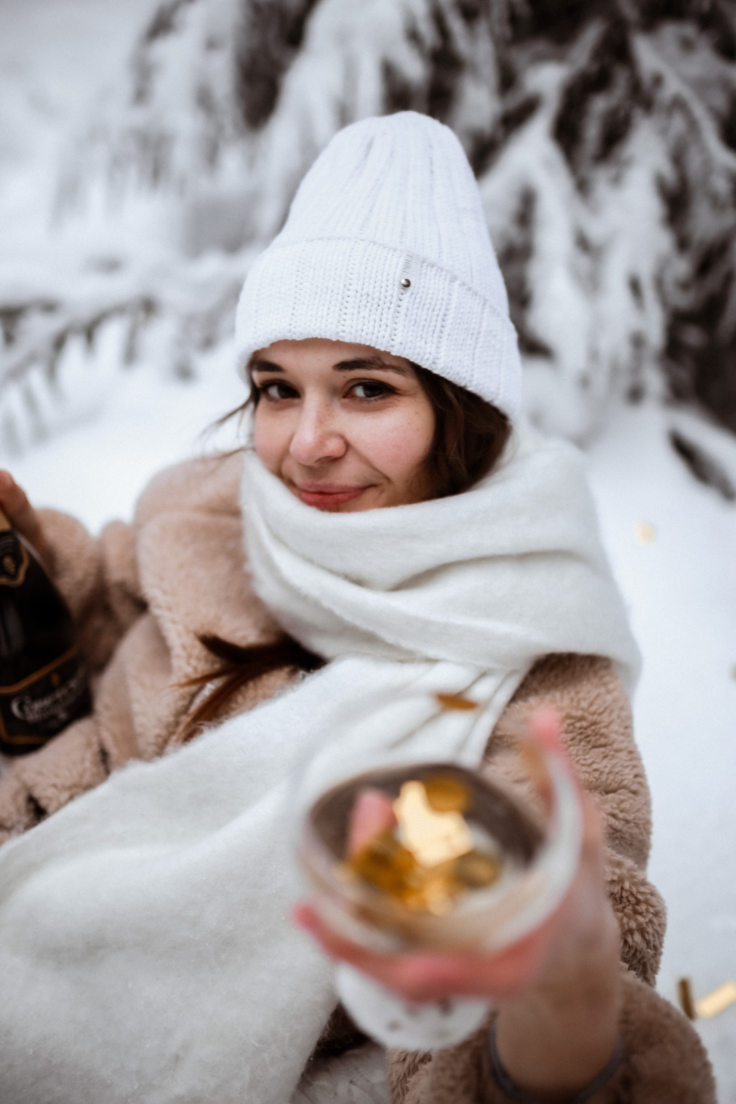 Полина. Съёмка в зимнем лесу. Фотограф НОГИНСК, Москва, Анастасия Белая