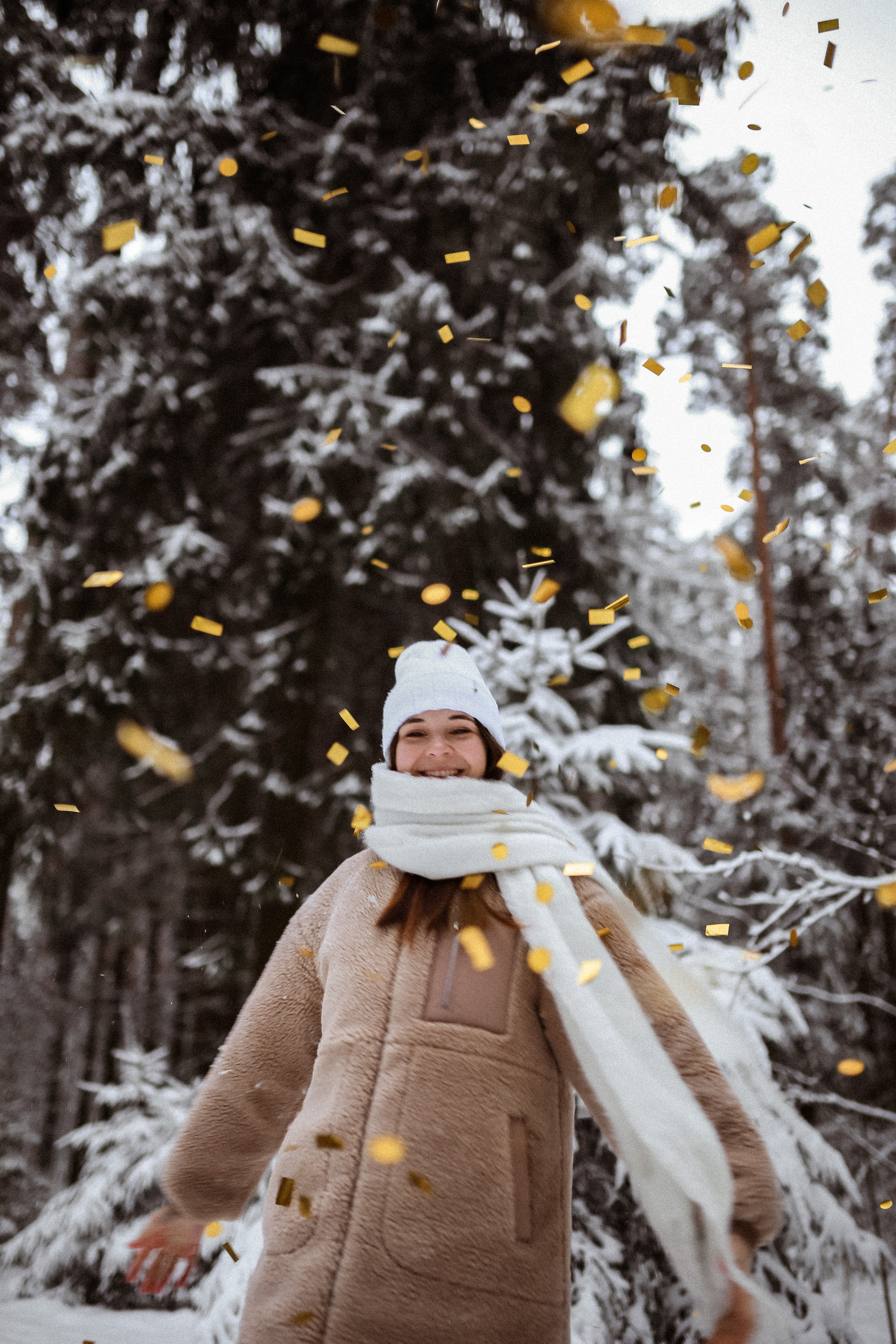 Полина. Съёмка в зимнем лесу. Фотограф НОГИНСК, Москва, Анастасия Белая