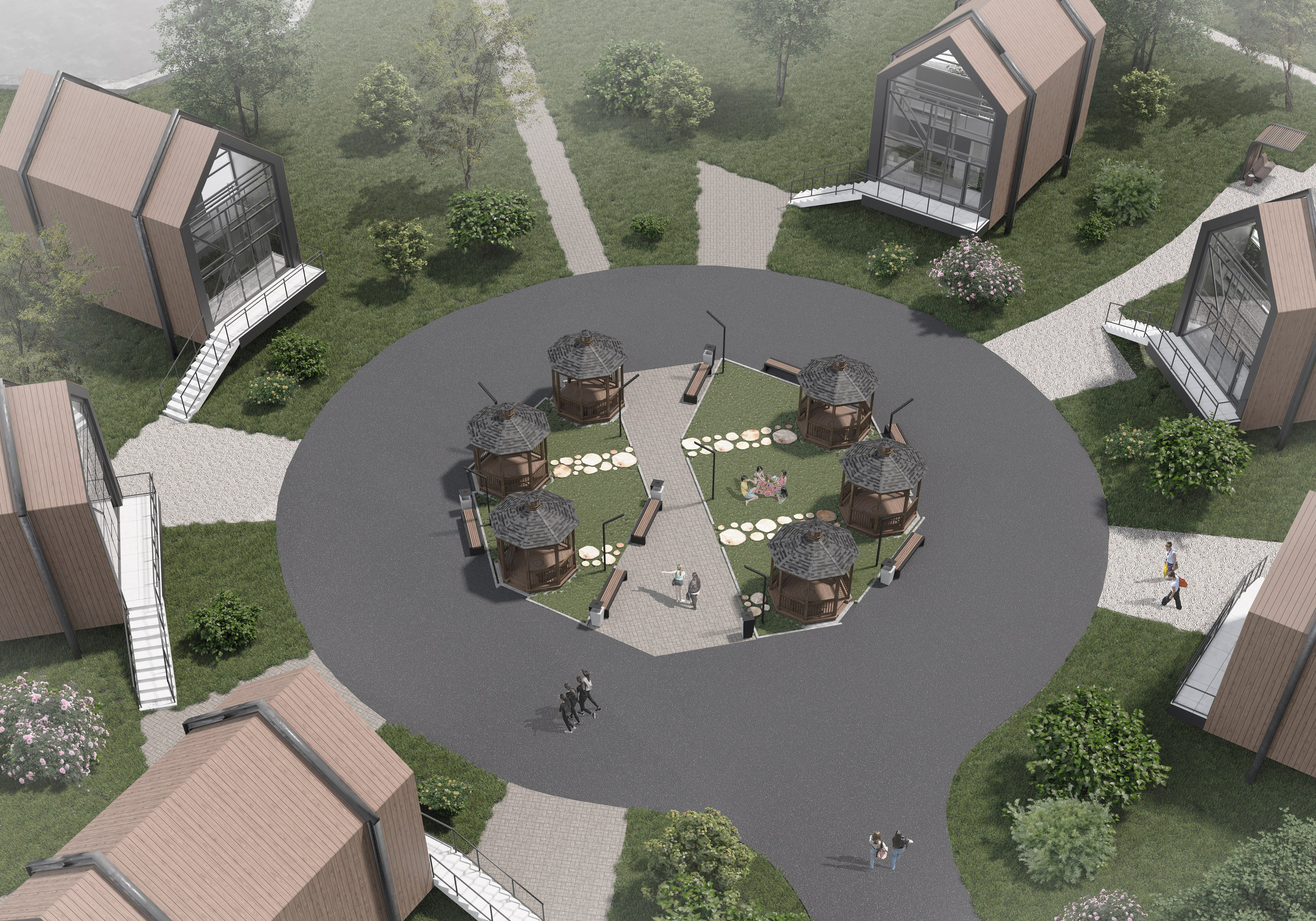 Благоустройство территории санатория «Усть-Кут». 3D-дизайнер Кристина Пуляевская