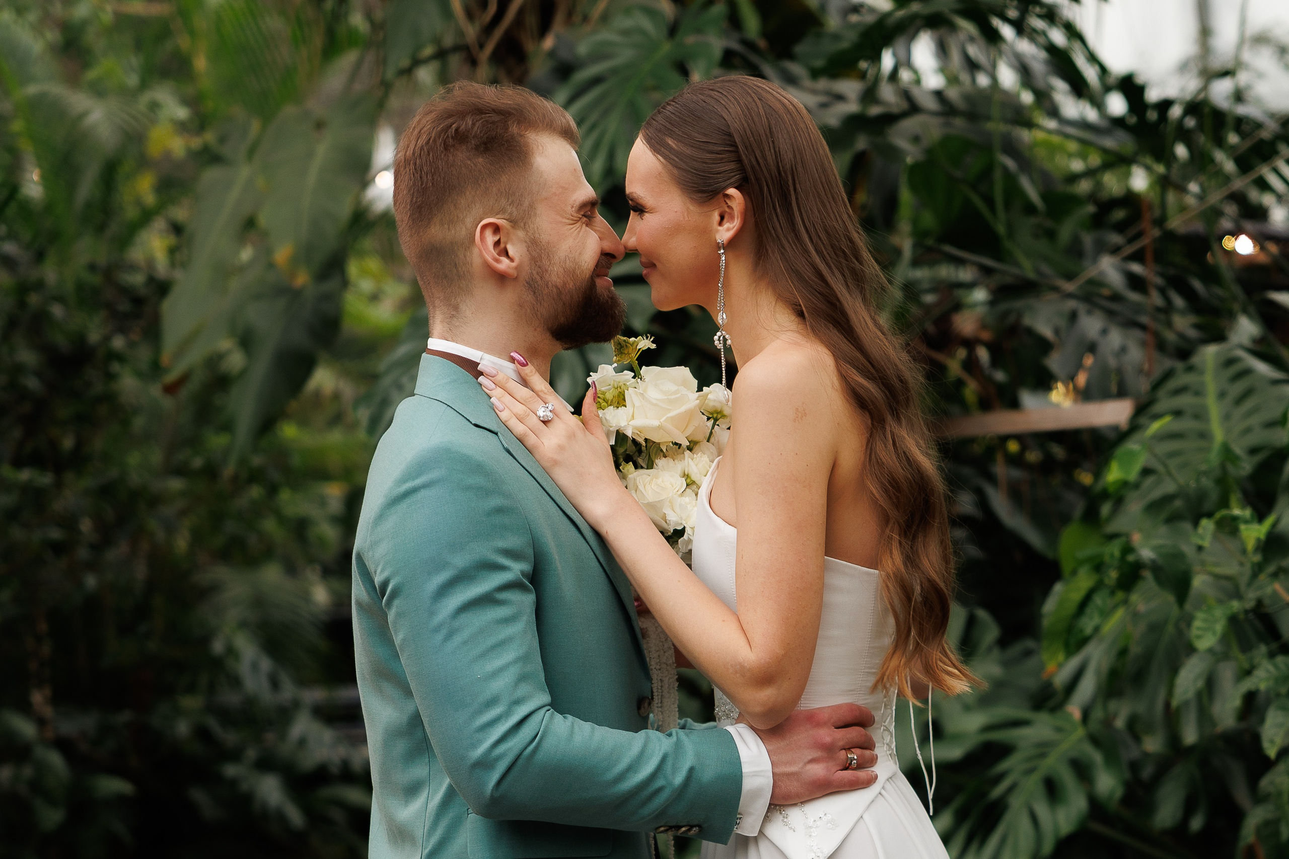 Свадебная прогулка в оранжерее. Питер. Свадебный и семейный фотограф в Москве Красинская Мария