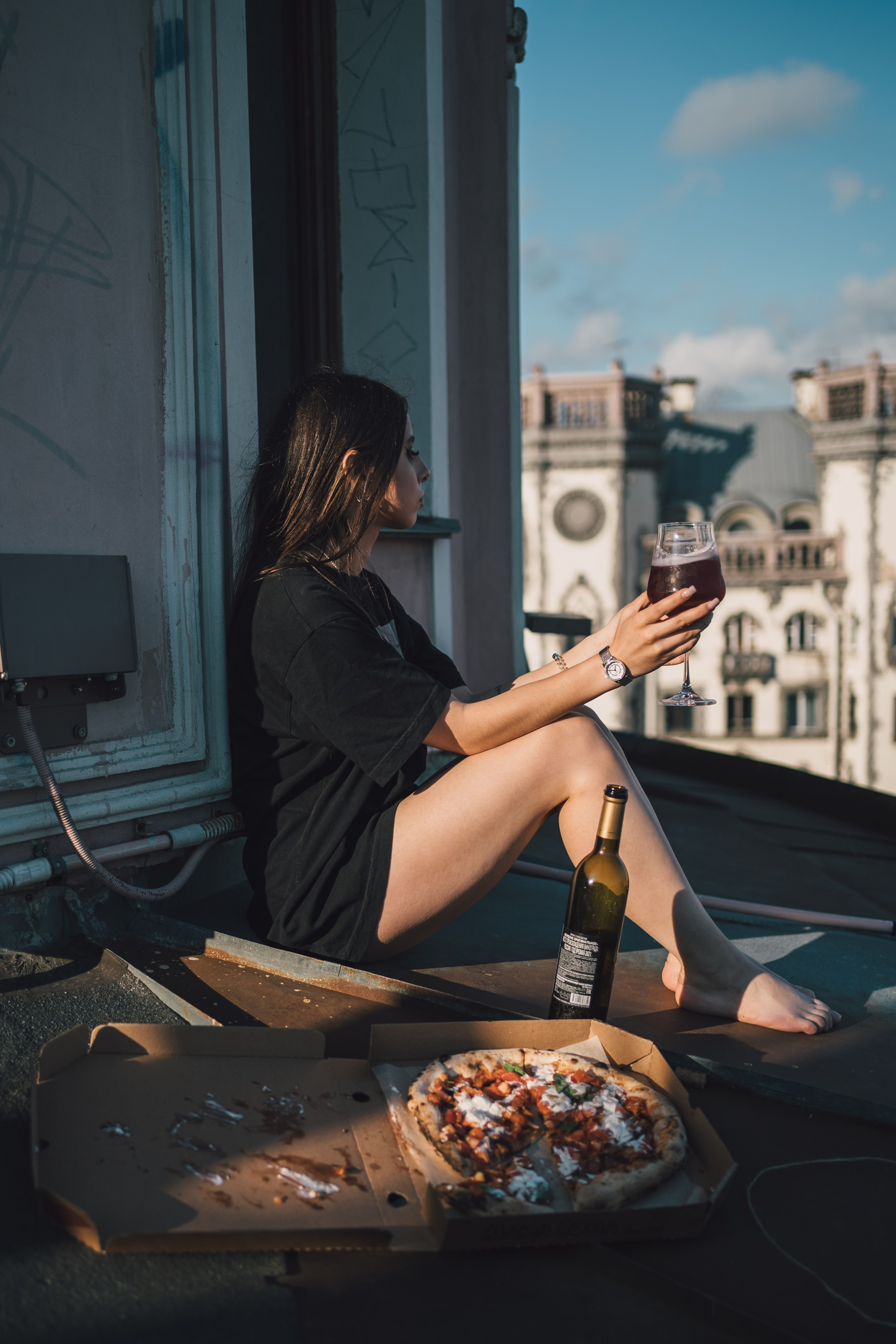 На крыше. Репортажный фотограф в Санкт-Петербурге. Фотограф на мероприятие в СПБ