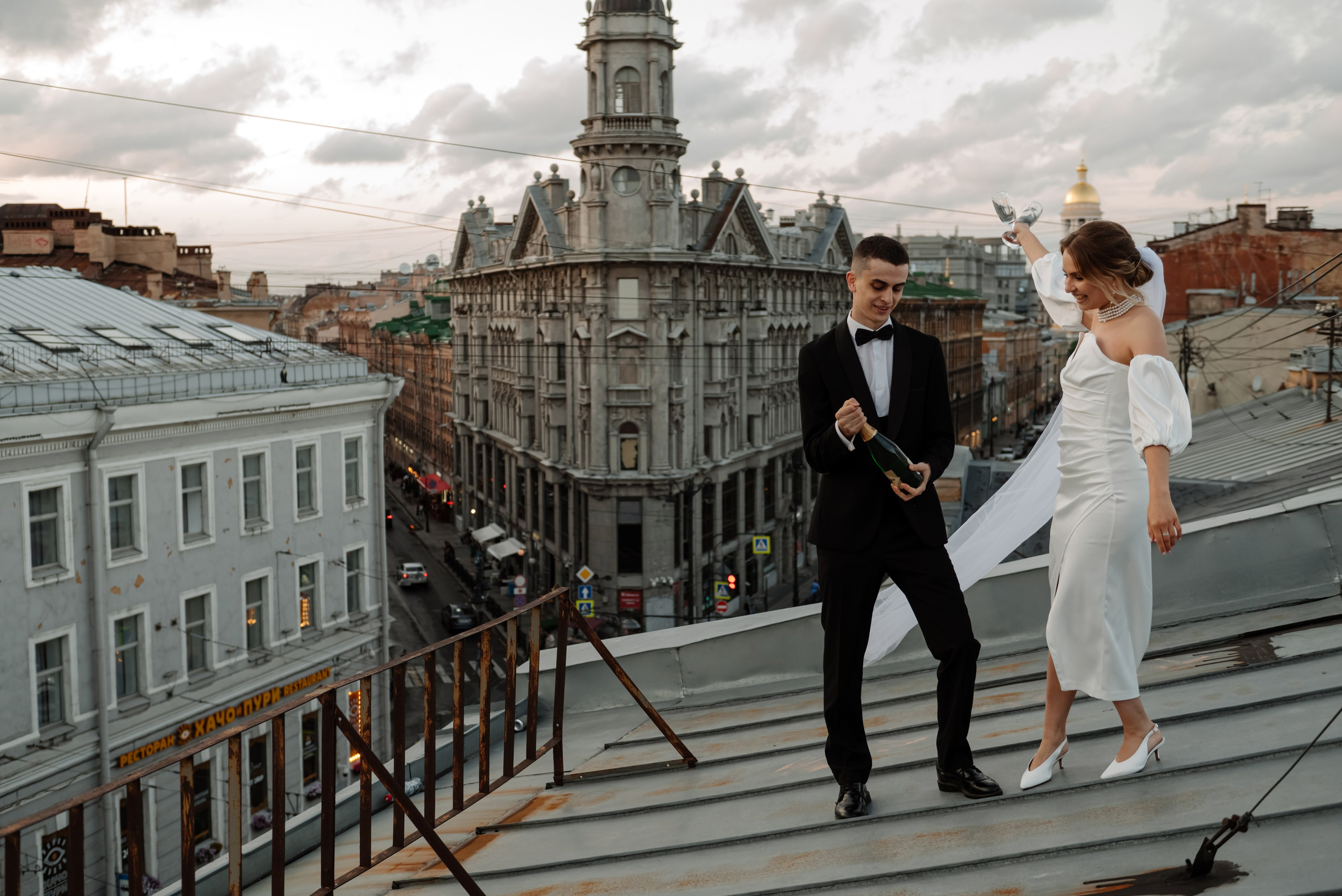 Любовь на крыше. Свадебный и сеейный фотограф в Санкт-Петербурге Елена Худякова