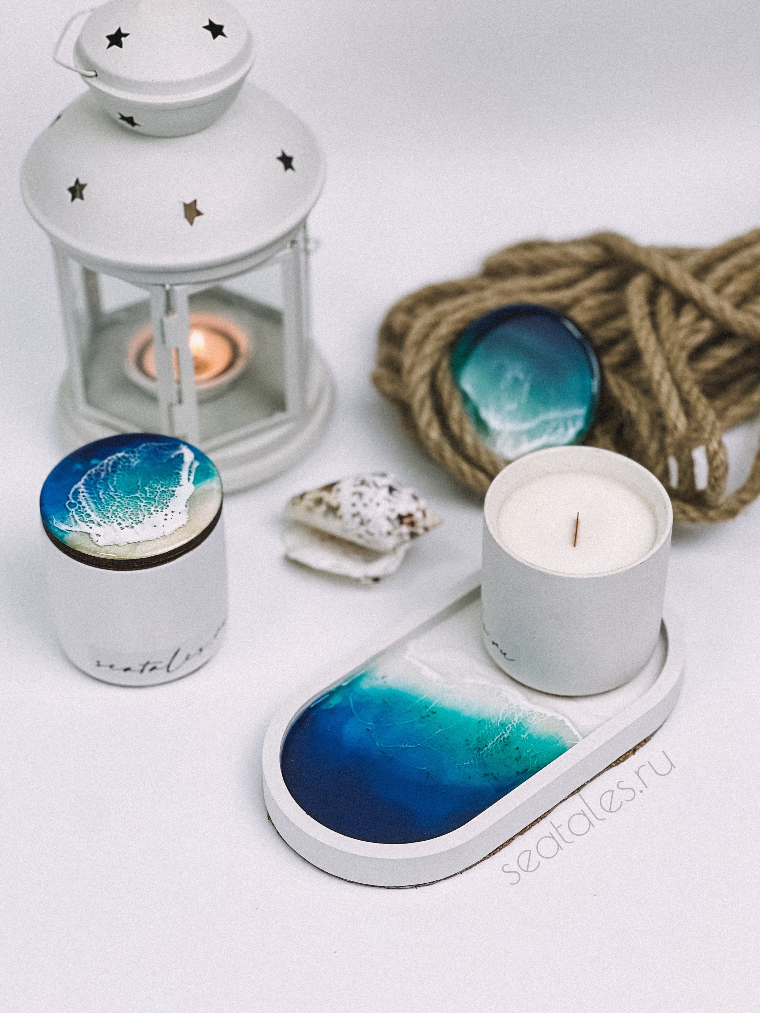 Эпоксидная смола. Seatales — эпоксидная смола и спиртовые чернила