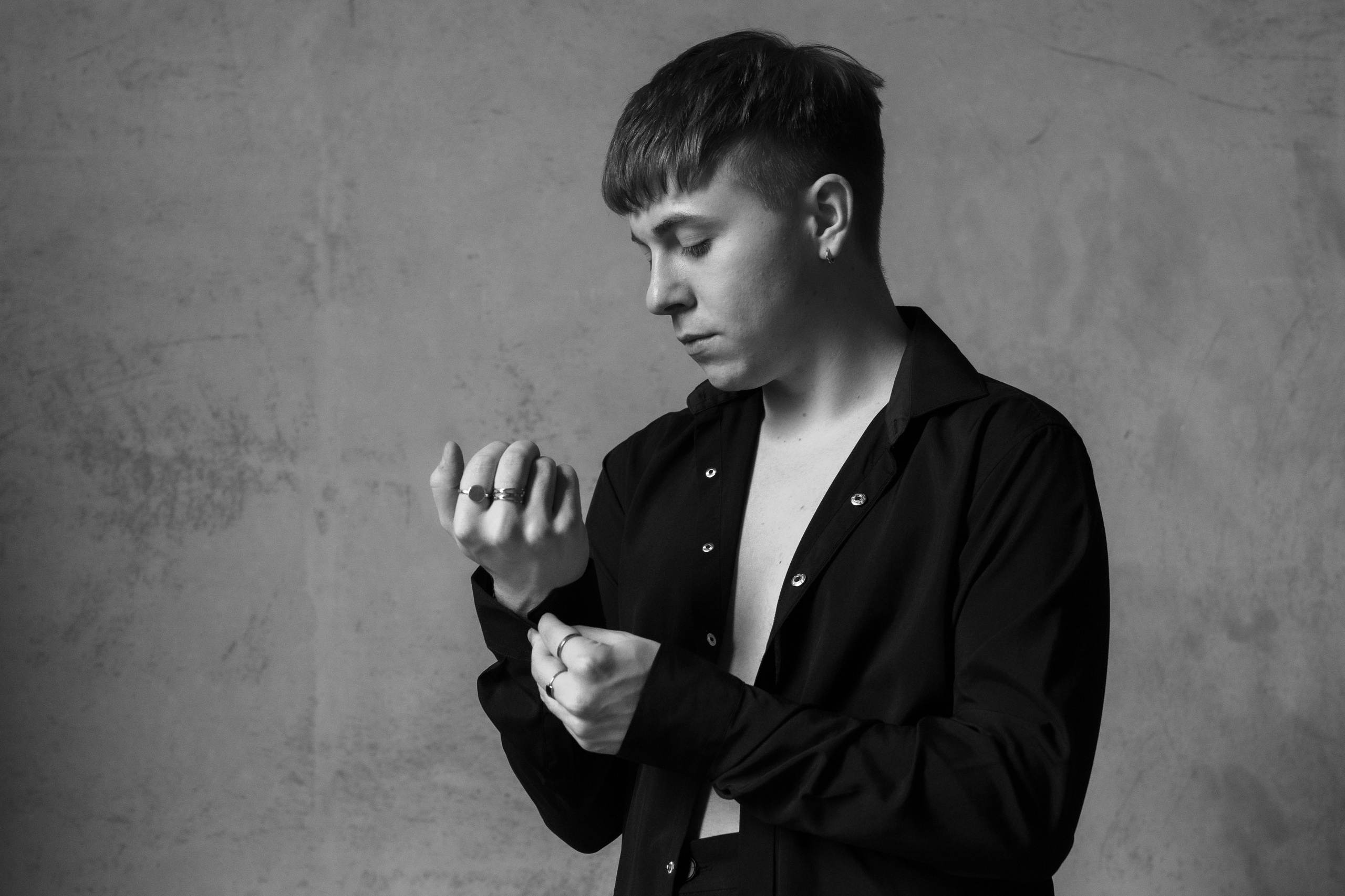 Мужской черно-белый портрет. Фотограф и видеограф в Москве Анна Матюхина