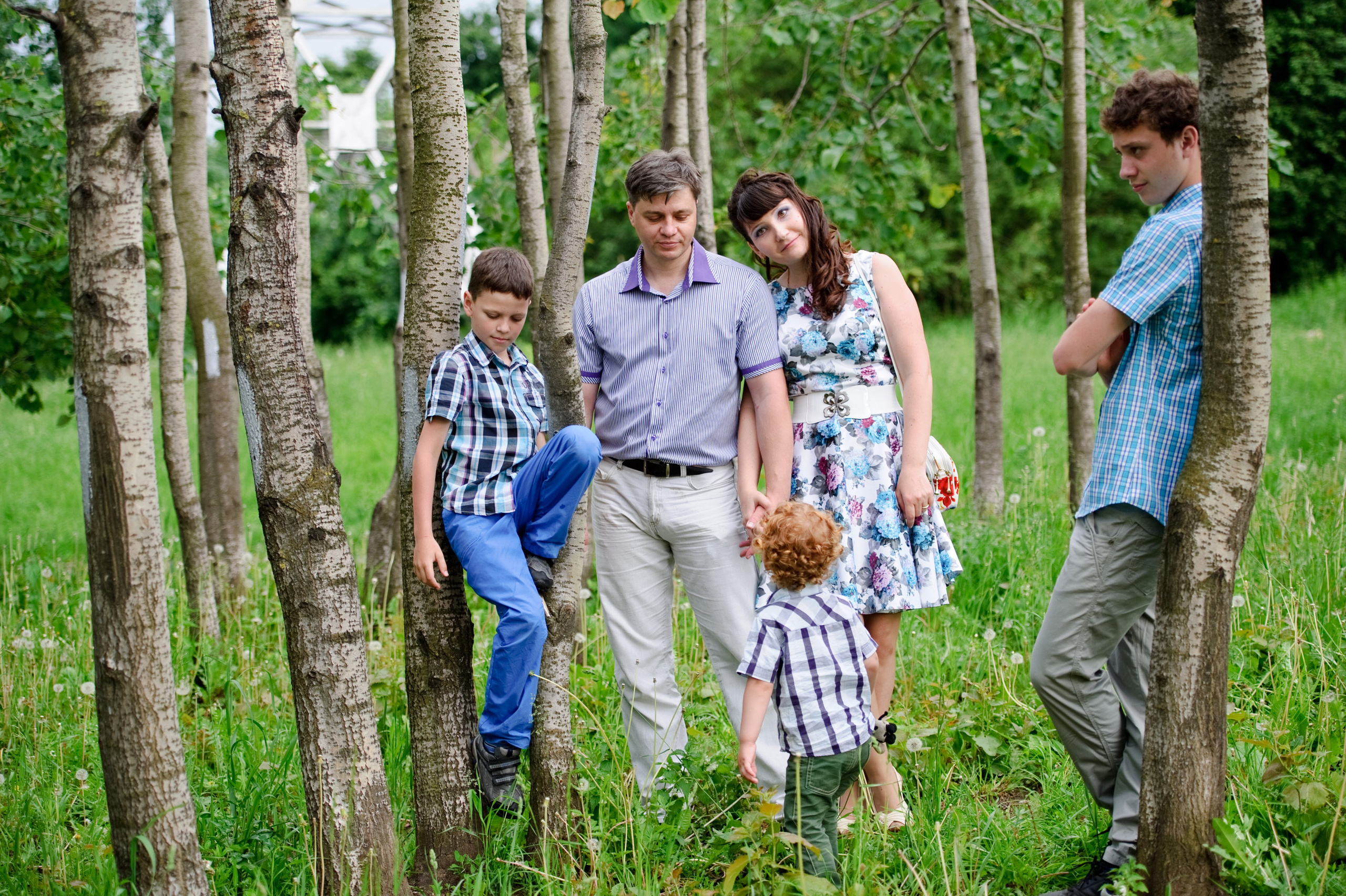 Лада, Дмитрий и 3 сына. Прогулка, Москва. Семейный фотограф Анна Дубовская