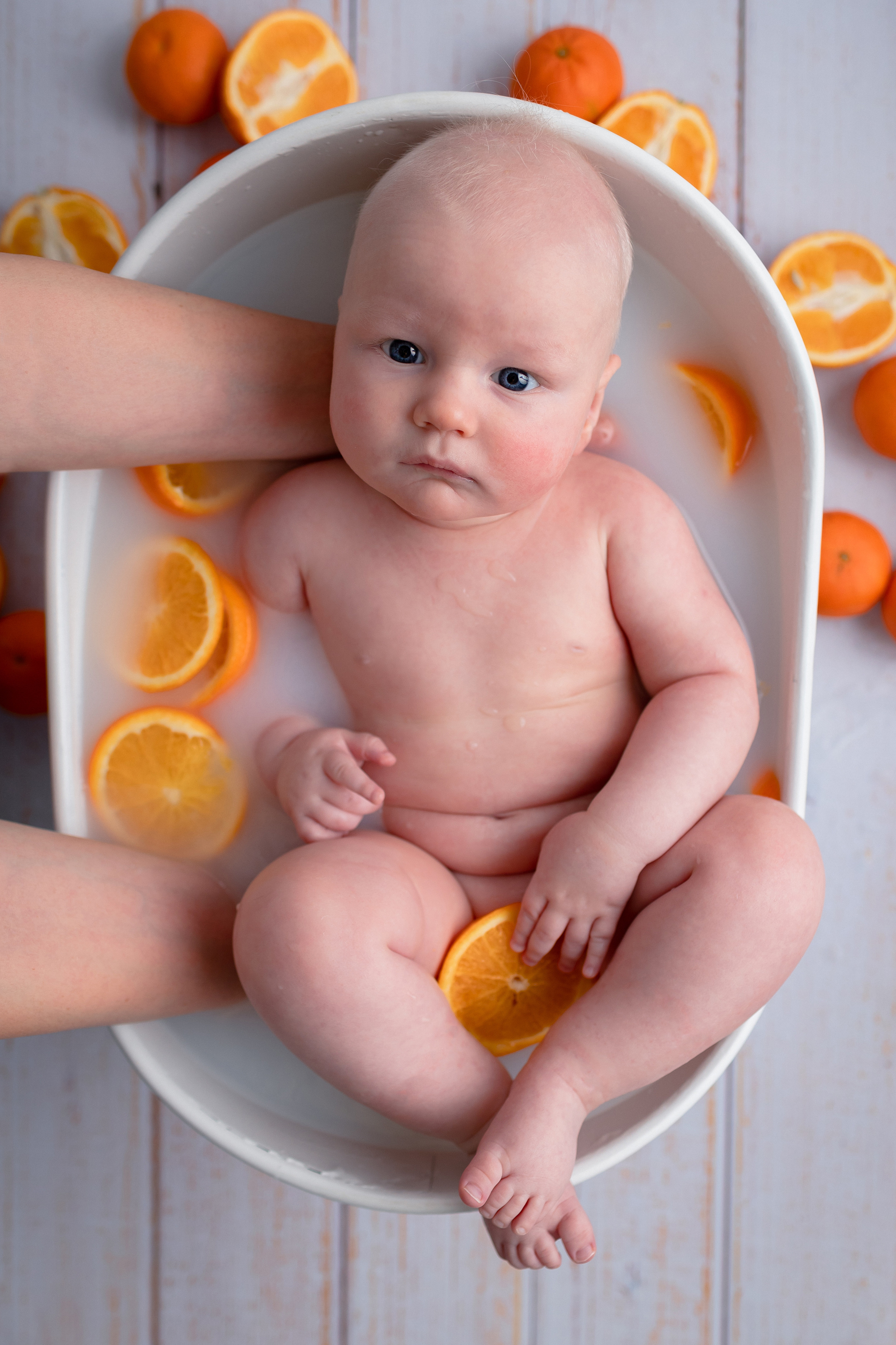 Купание в ванночке от 3-6 месяцев. Newborn Фотограф в Твери