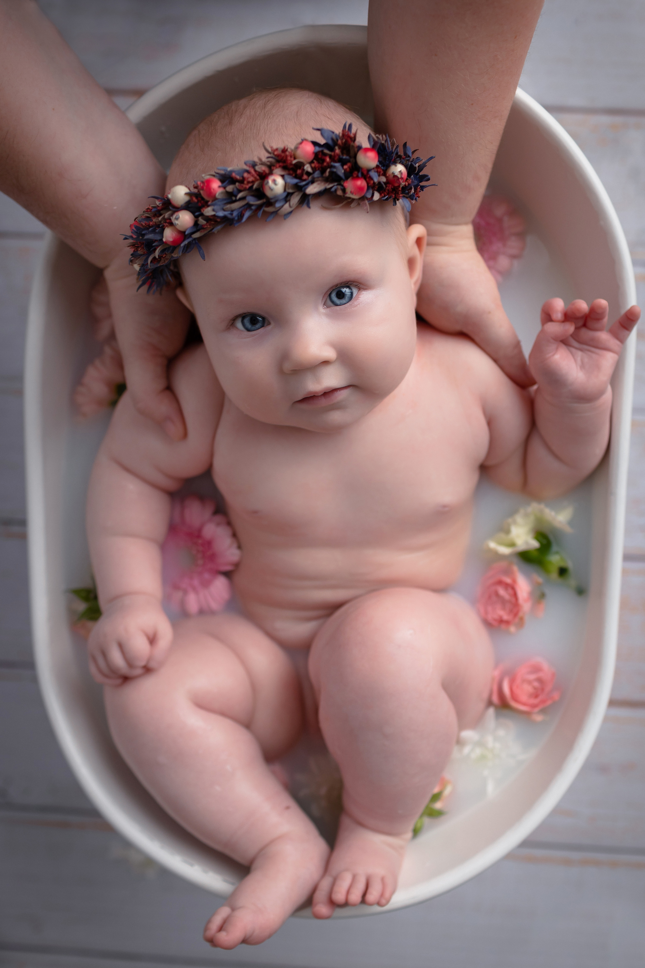 Купание в ванночке от 3-6 месяцев. Newborn Фотограф в Твери