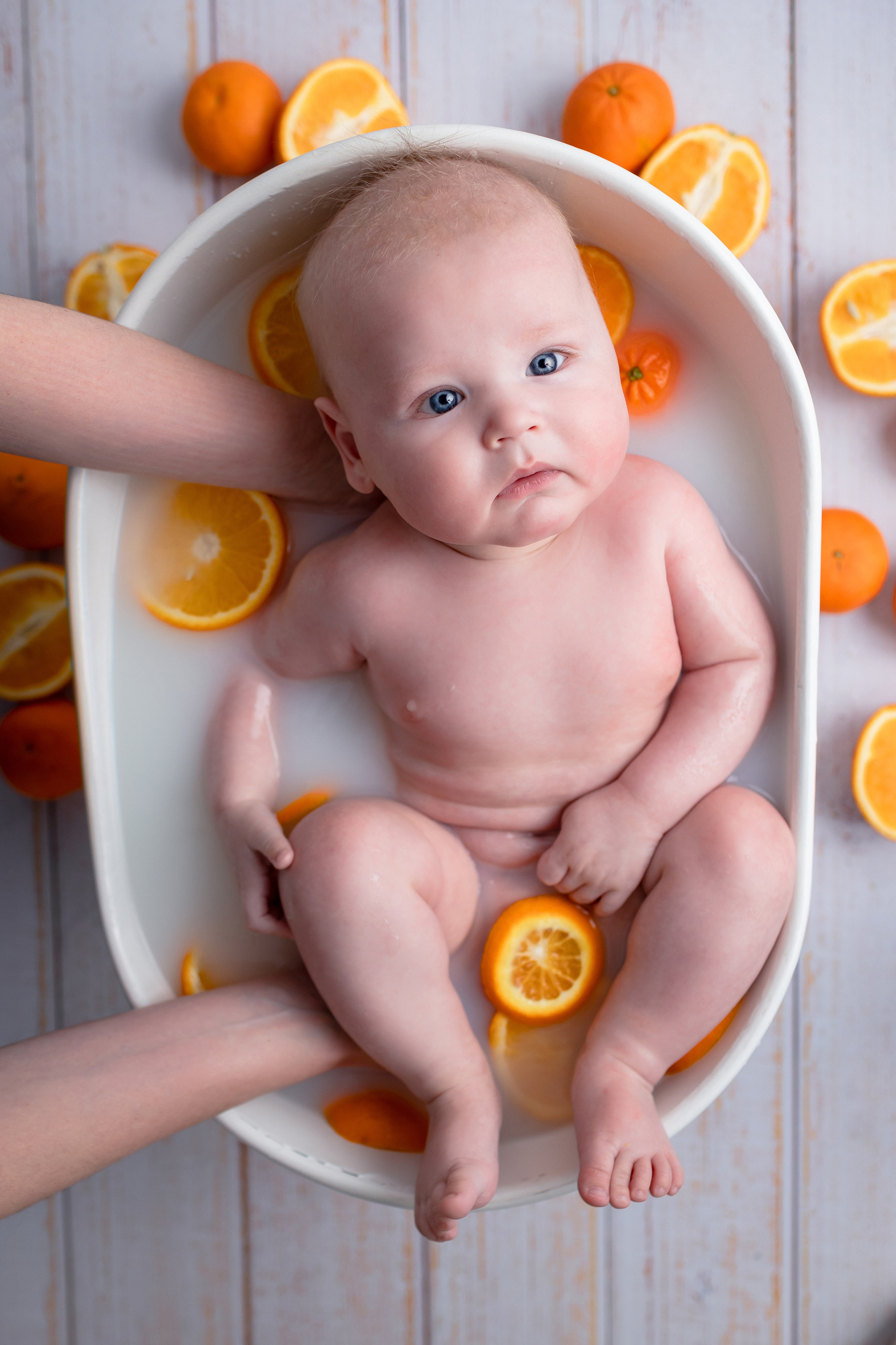 Купание в ванночке от 3-6 месяцев. Newborn Фотограф в Твери