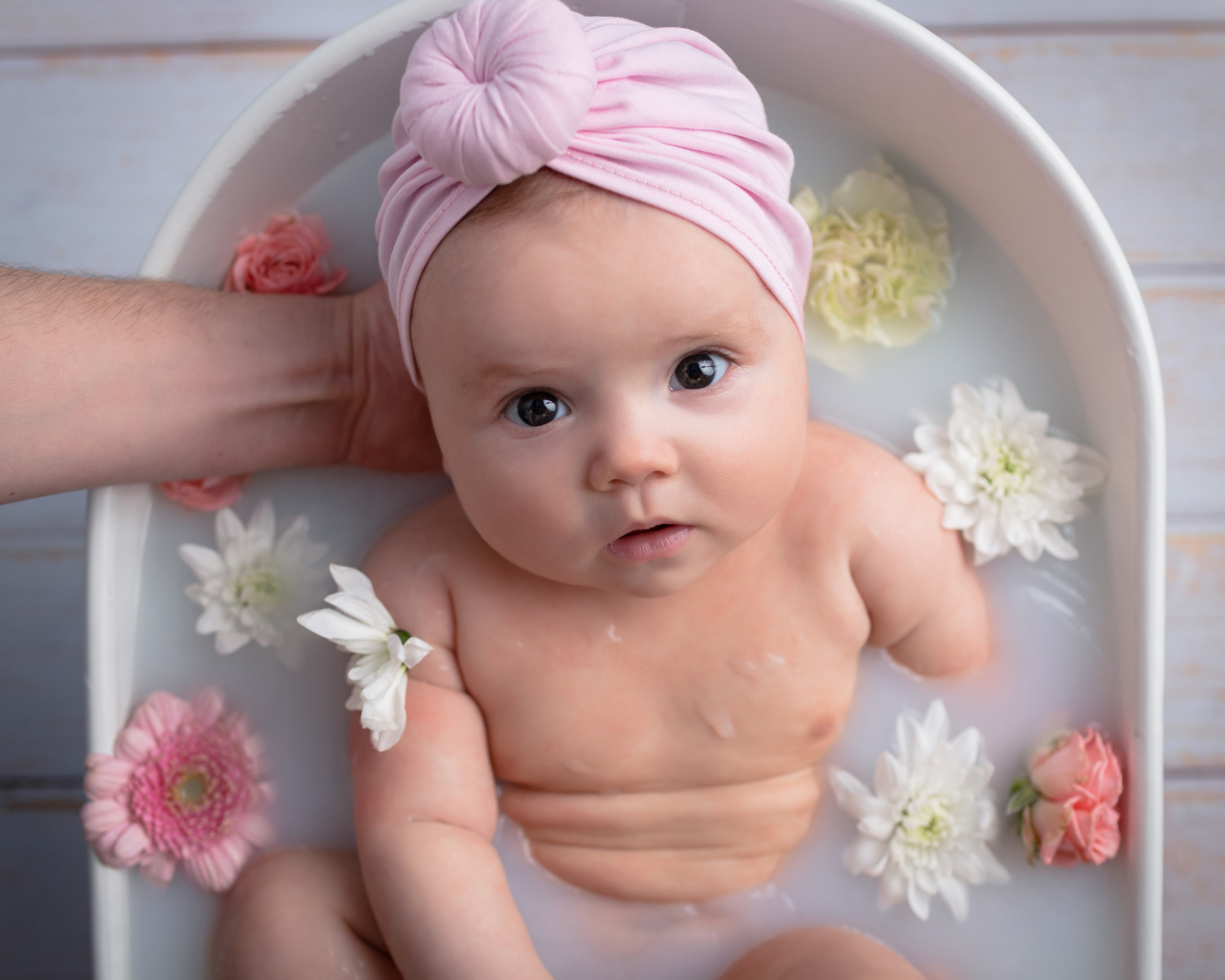 Купание в ванночке от 3-6 месяцев. Newborn Фотограф в Твери