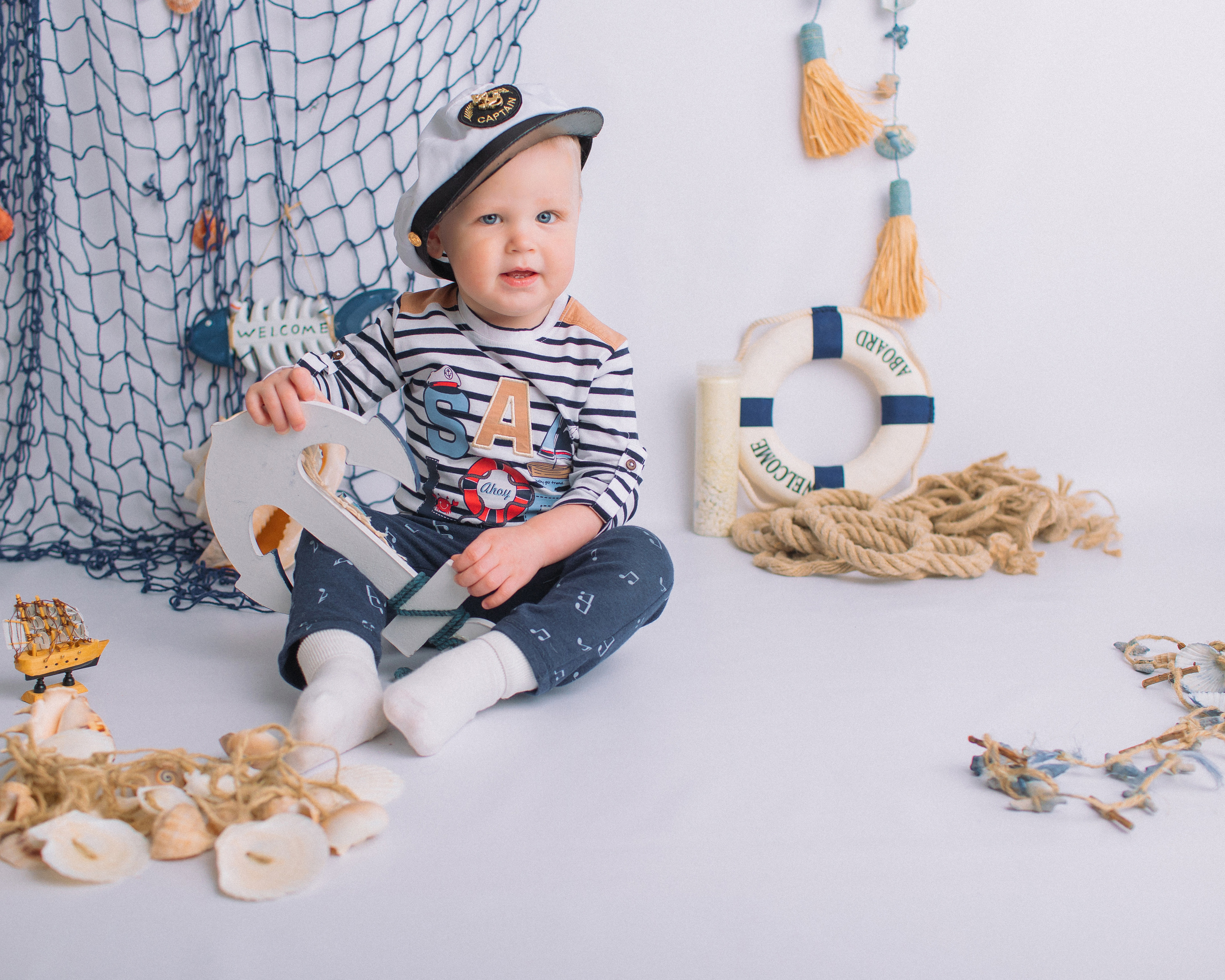 Морской стиль. Newborn Фотограф в Твери