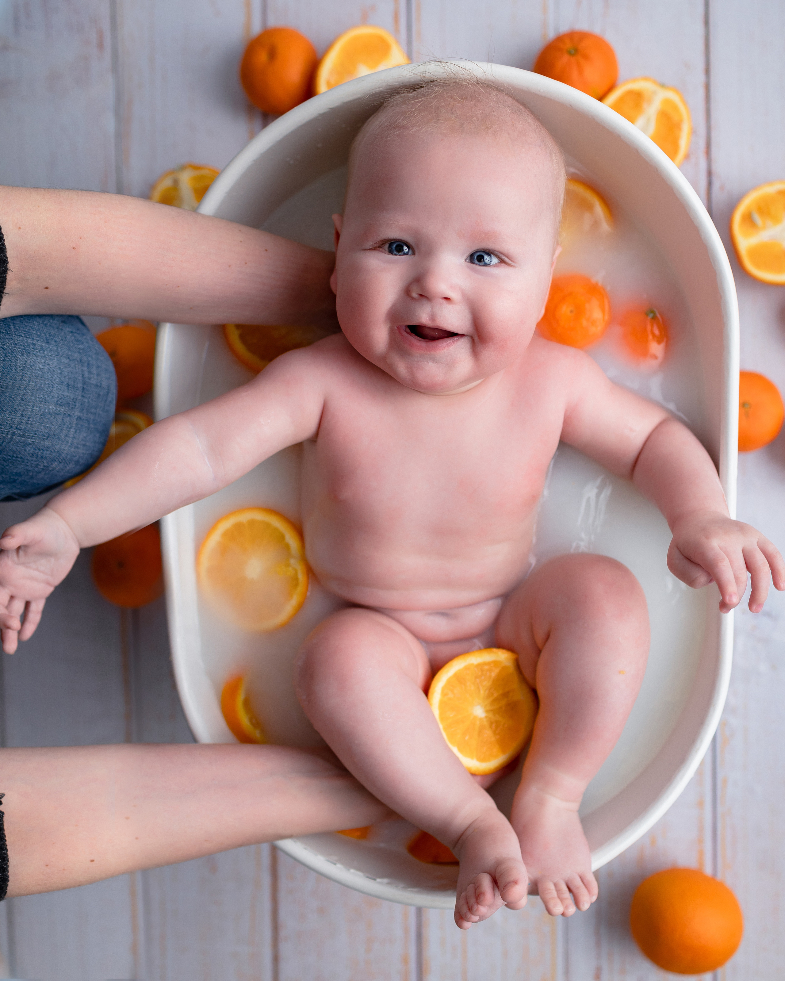 Купание в ванночке от 3-6 месяцев. Newborn Фотограф в Твери