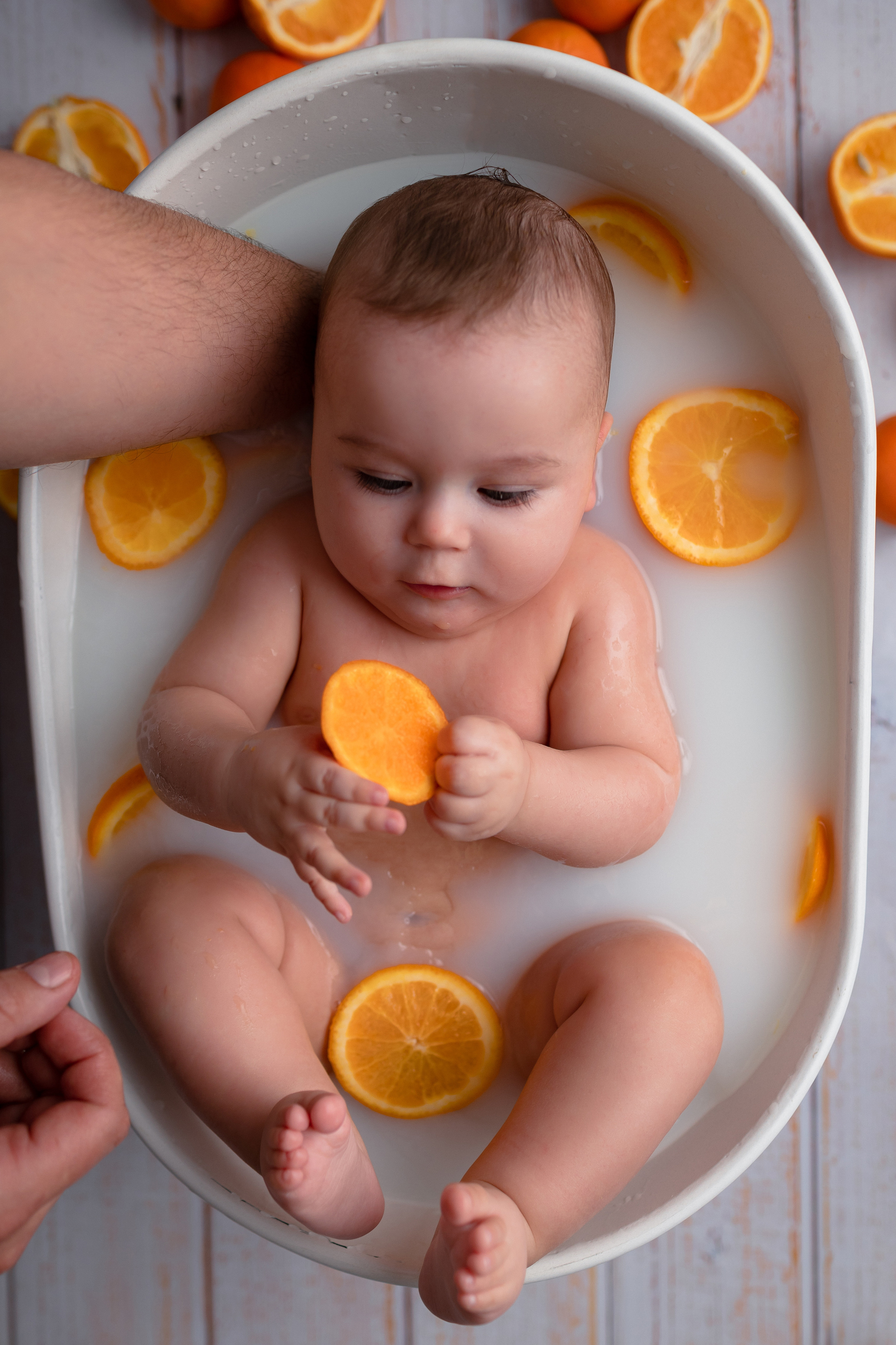 Купание в ванночке от 3-6 месяцев. Newborn Фотограф в Твери