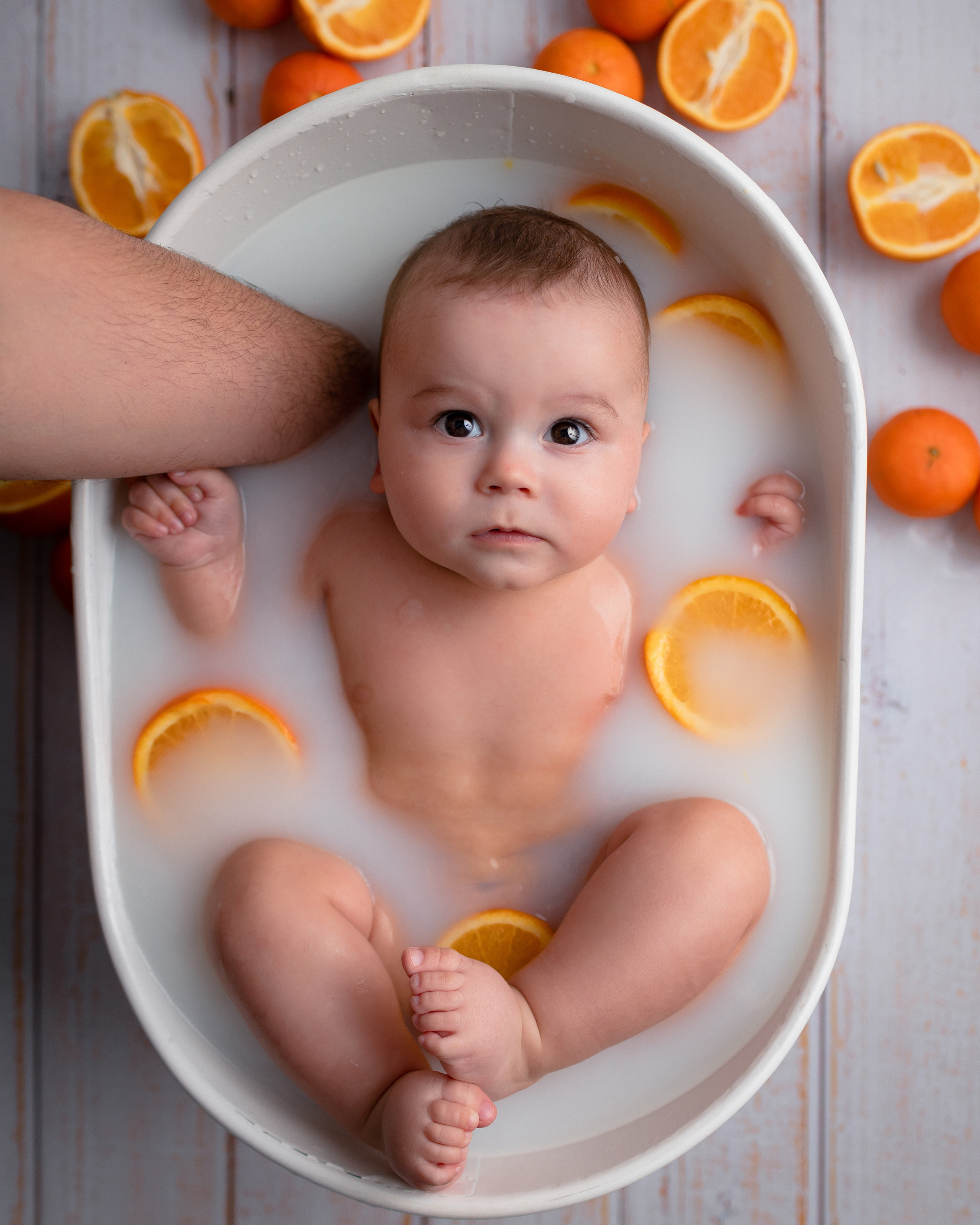 Купание в ванночке от 3-6 месяцев. Newborn Фотограф в Твери