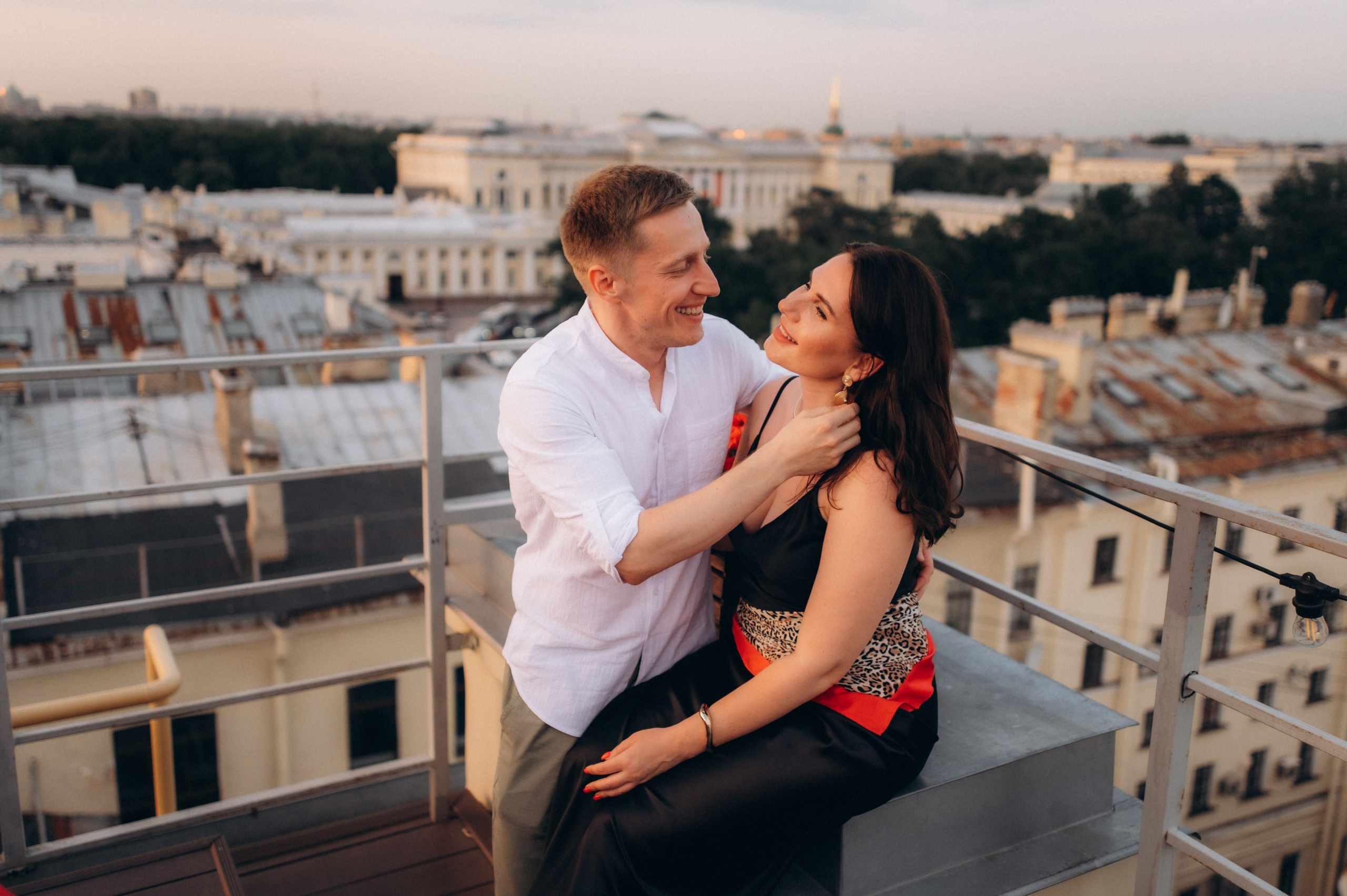 Свидание на крыше Петербурга. Семейный фотограф в Санкт-Петербурге Александра Милованова