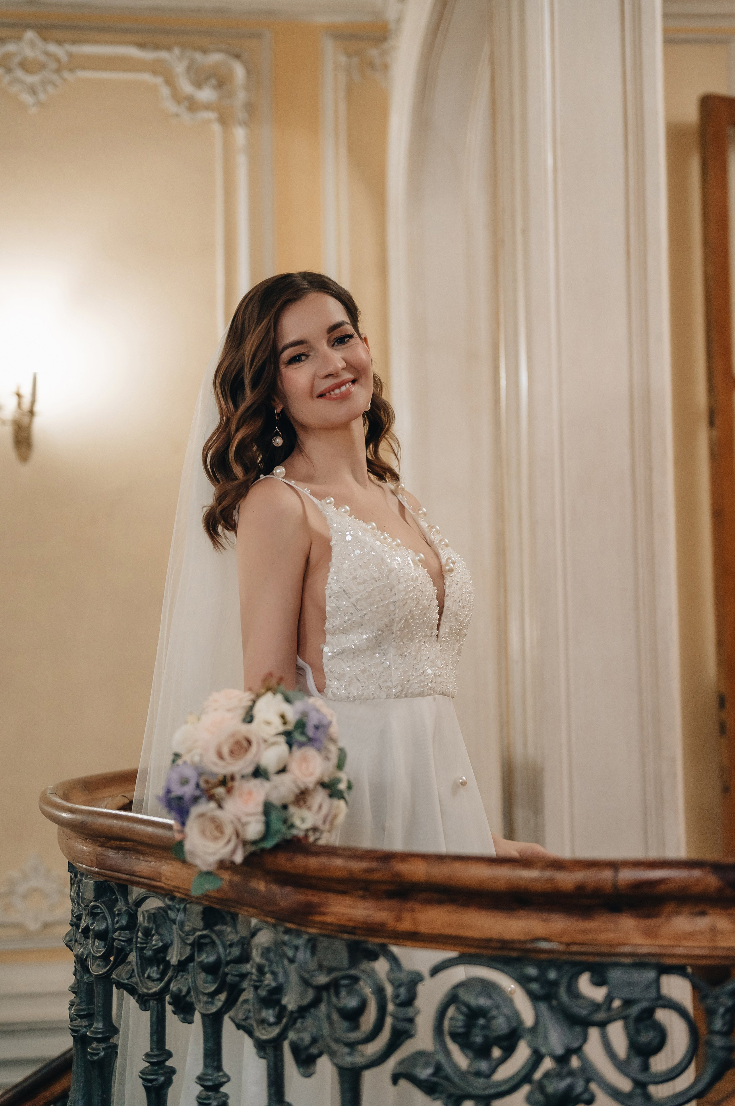 Свадебная фотосессия в библиотеке им. Пушкина. Портретный фотограф Москва Светлана Кашура