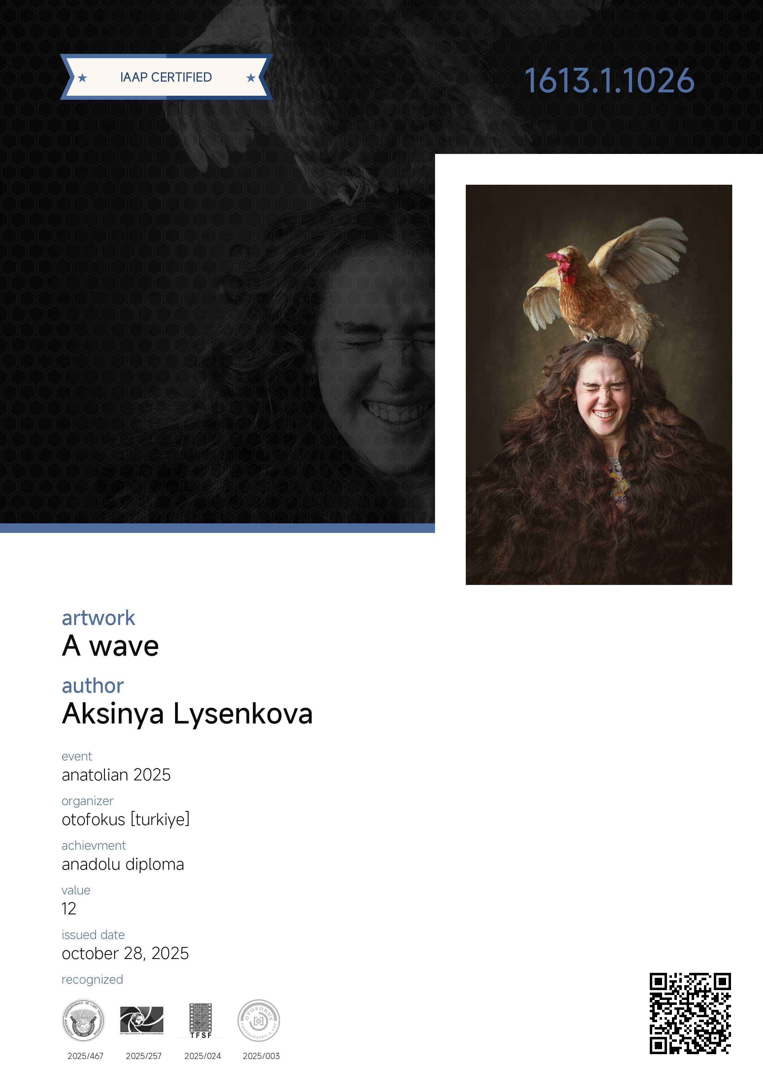 Дипломы. Детский, семейный фотограф в Ижевске и Москве Аксинья Лысенкова ADEN