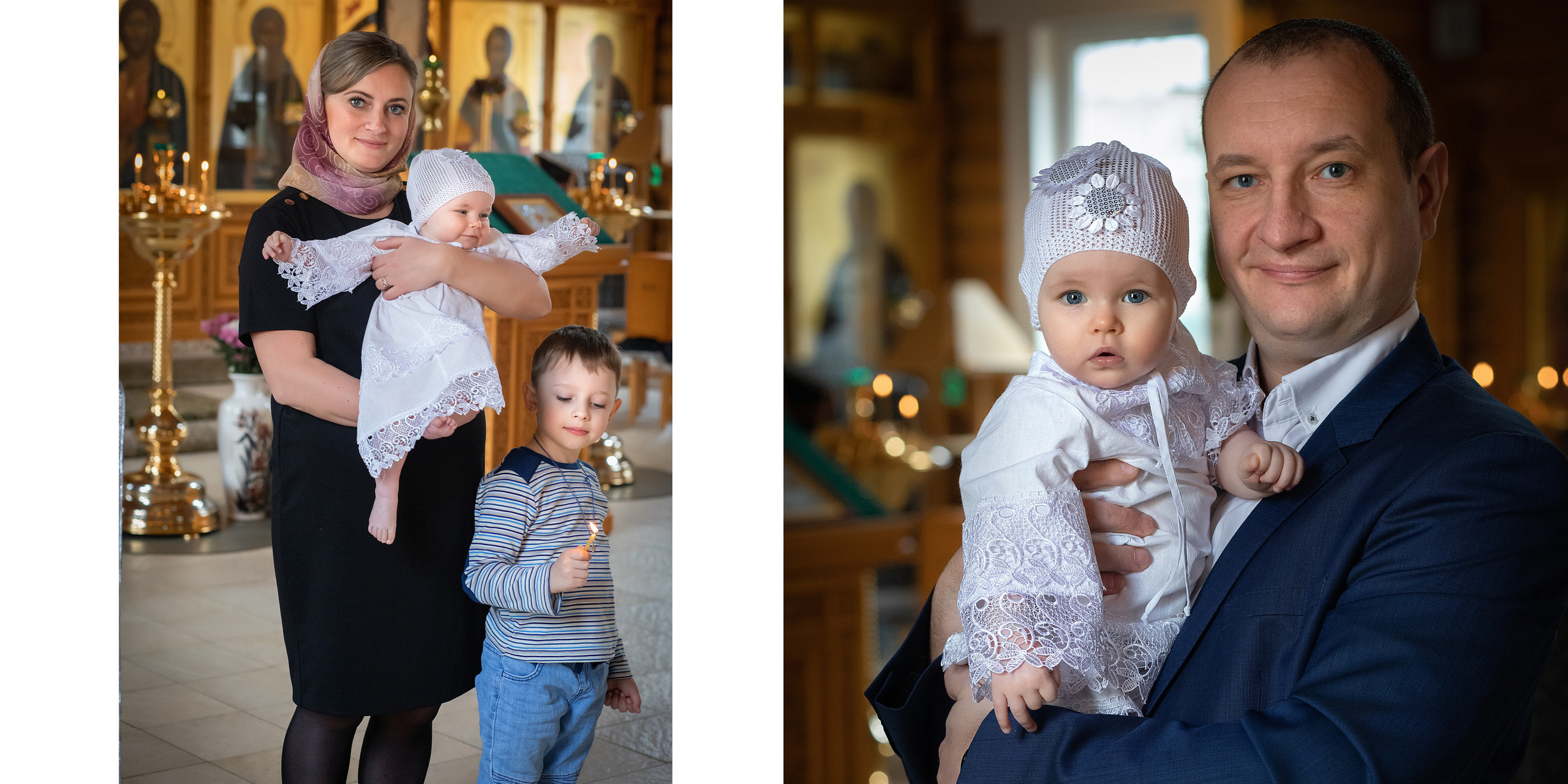 Фотокнига Крещение в Церкви Сергия Радонежского и мученика Валентина. Детский и семейный фотограф в Москве Вера Орлова
