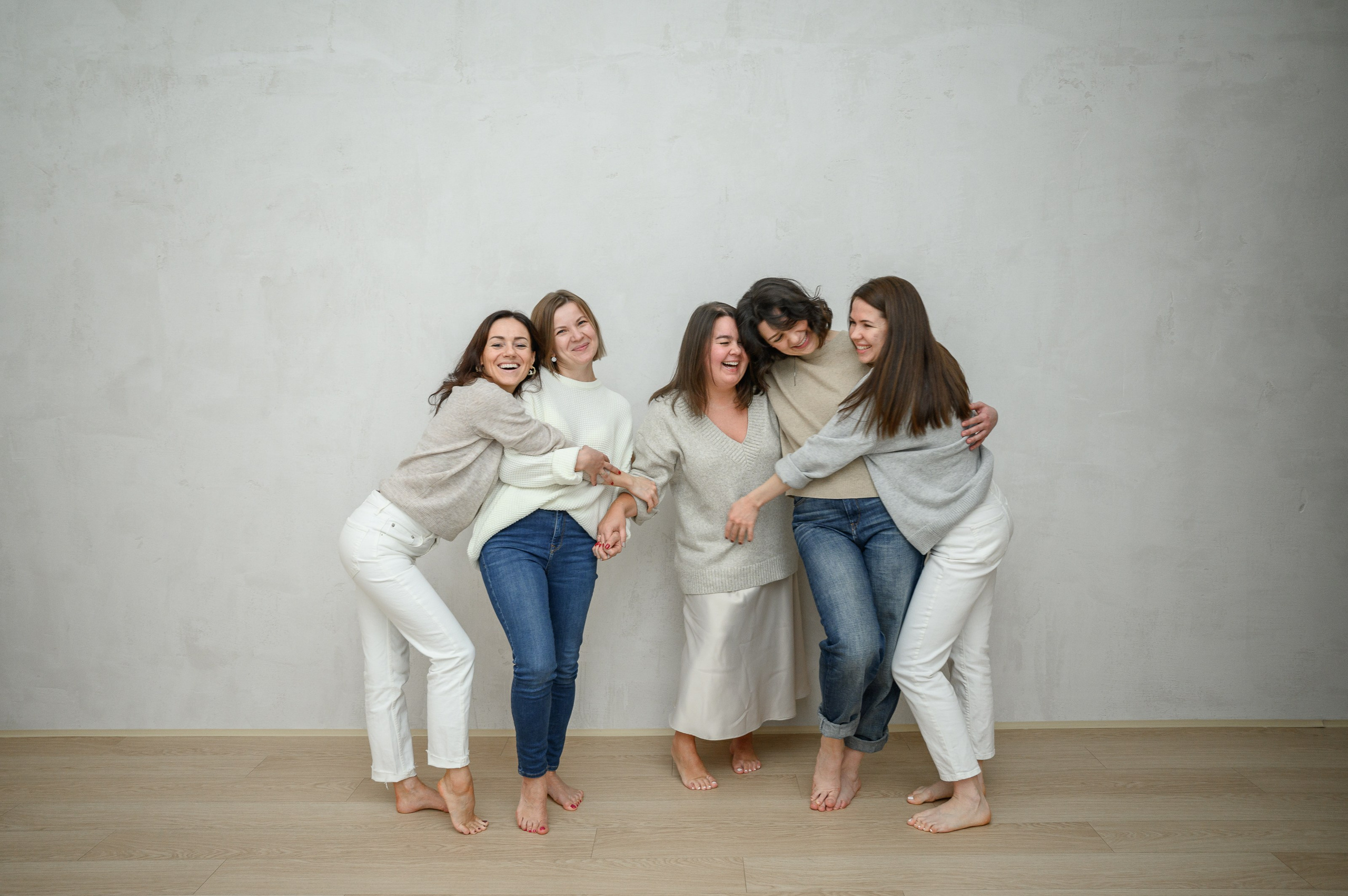 Новогодняя фотосессия с подругами в фотостудии Мимика, зал Фуджи. Semerlina.ru