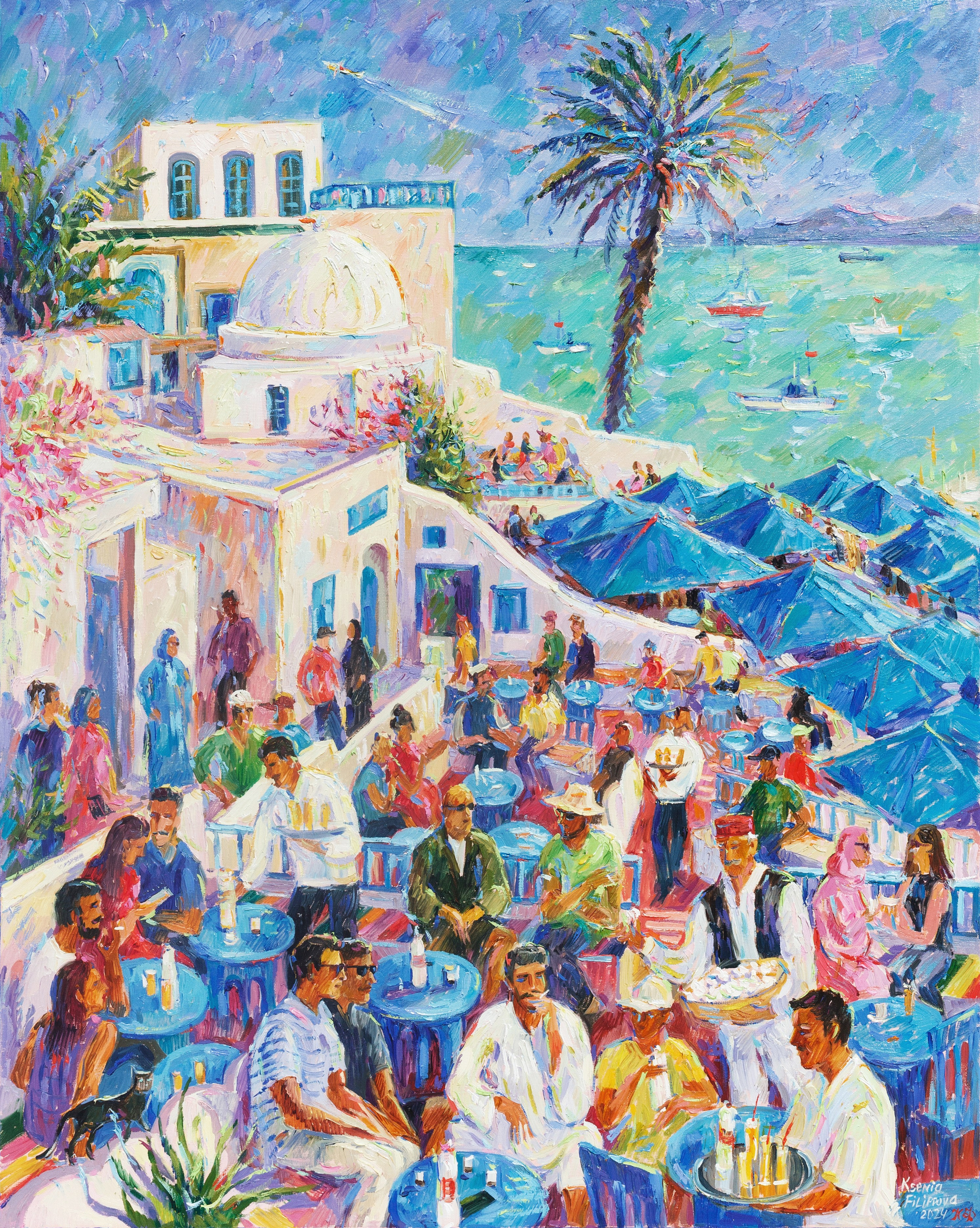 Sidi bou Said. Artist Ksenia Filippova