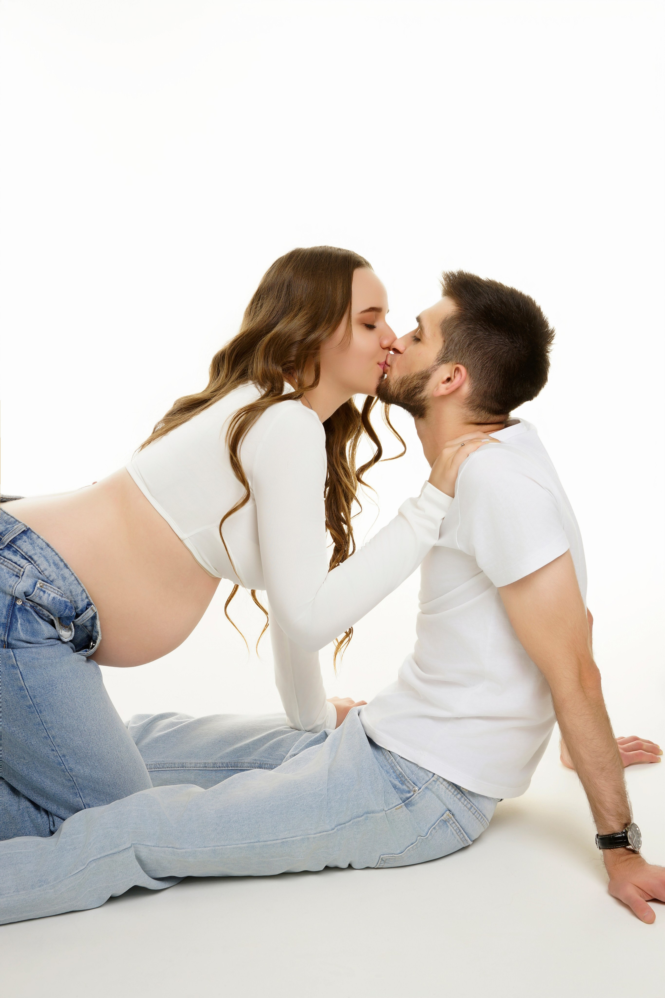 Съёмка беременности в моей фотостудии «НЕБО». Женский фотограф в Химках Алёна Ленёва