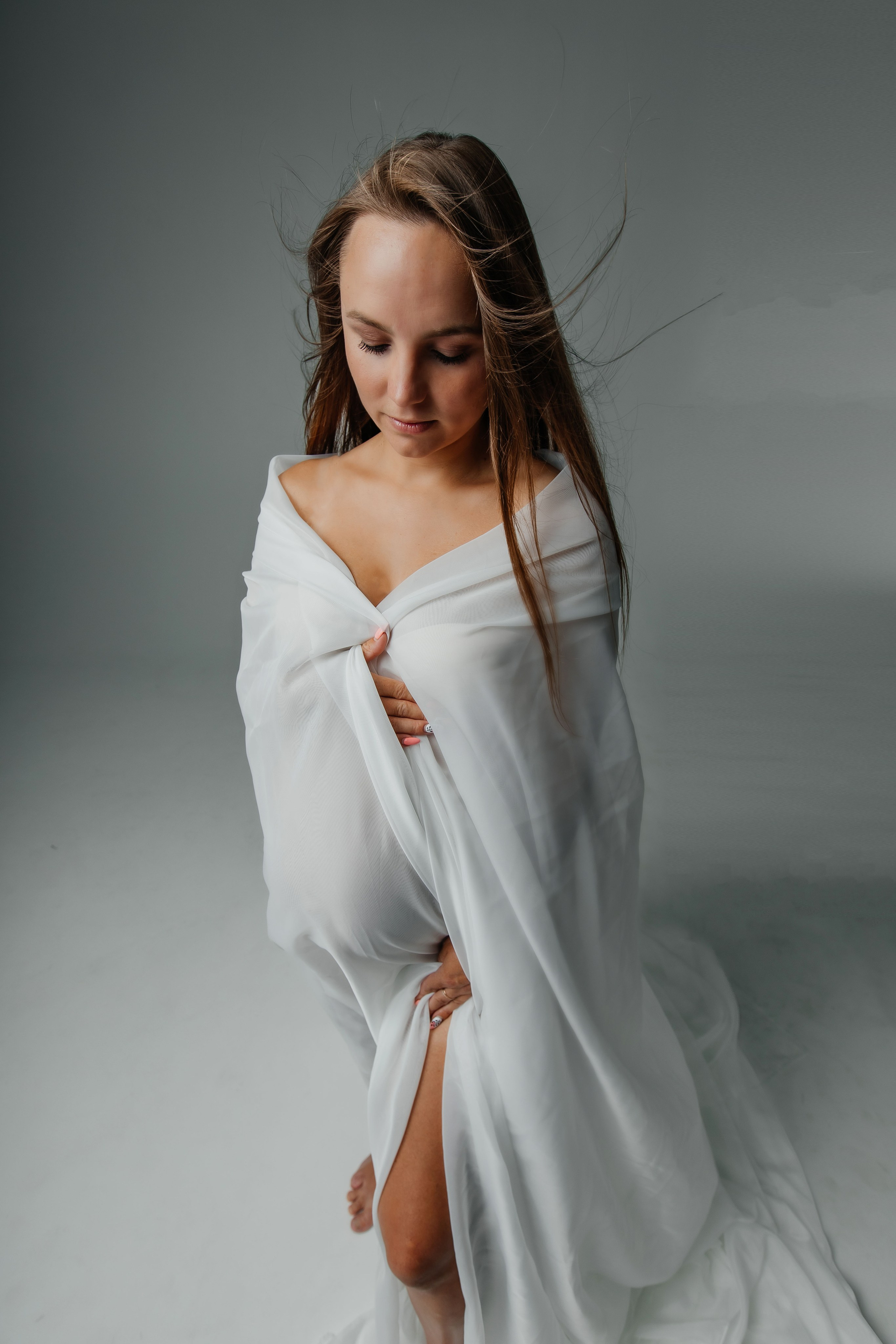 Струящийся фатин. Колесникова Татьяна. Фотограф новорожденных Щёлково, Москва, Королев