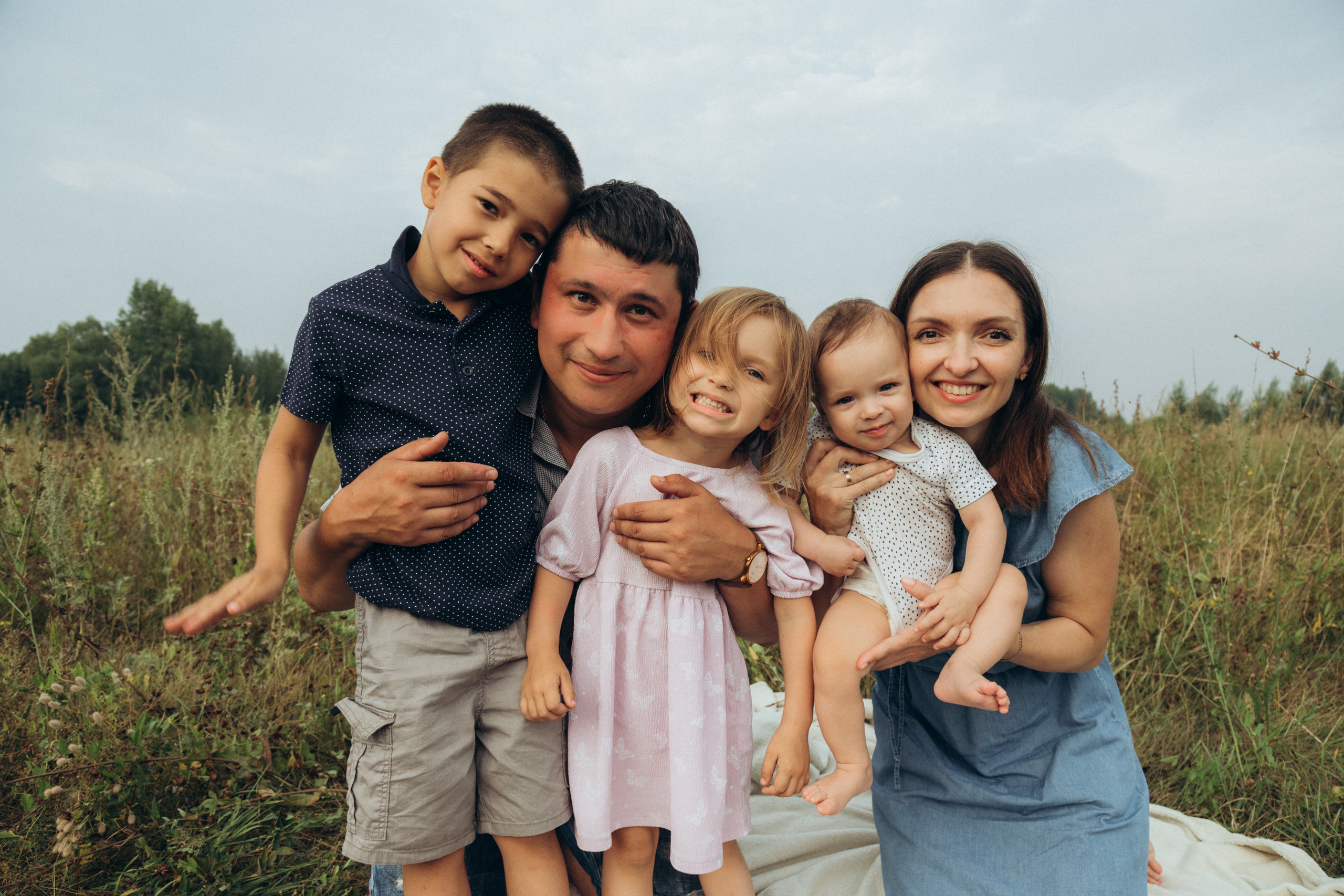 Рустем, Елизавета, Радимир, Асель, Тимур. Семейный фотограф новорожденных УФА Гульнара Зиновьева