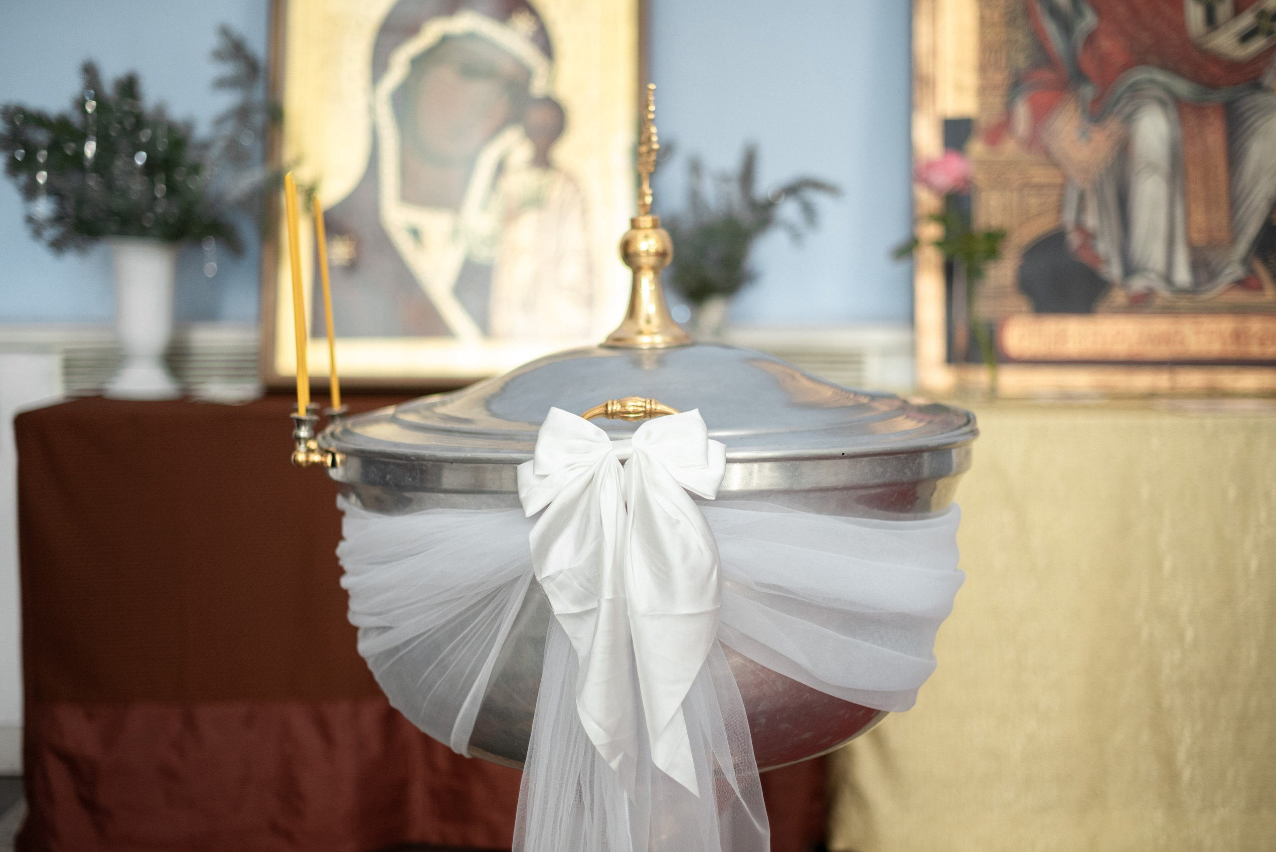 Украшение купели. Фотограф Крещения и Венчания. Минск и другие города. Почтенная Наташа