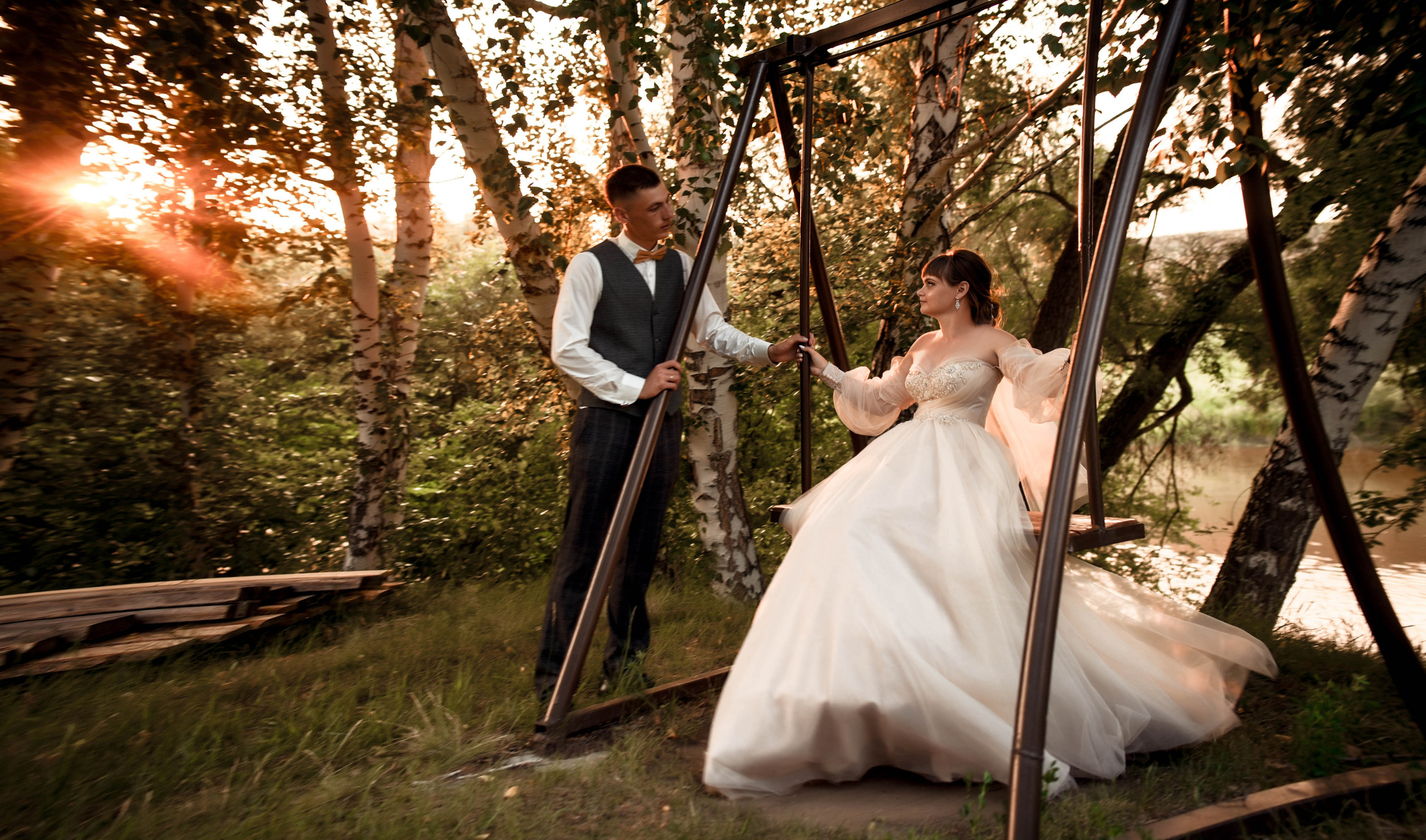 Летняя свадьба в + 35С Юра+Ксюша. Свадебный, семейный, детский, контент фотограф в Омске Максим Ильин