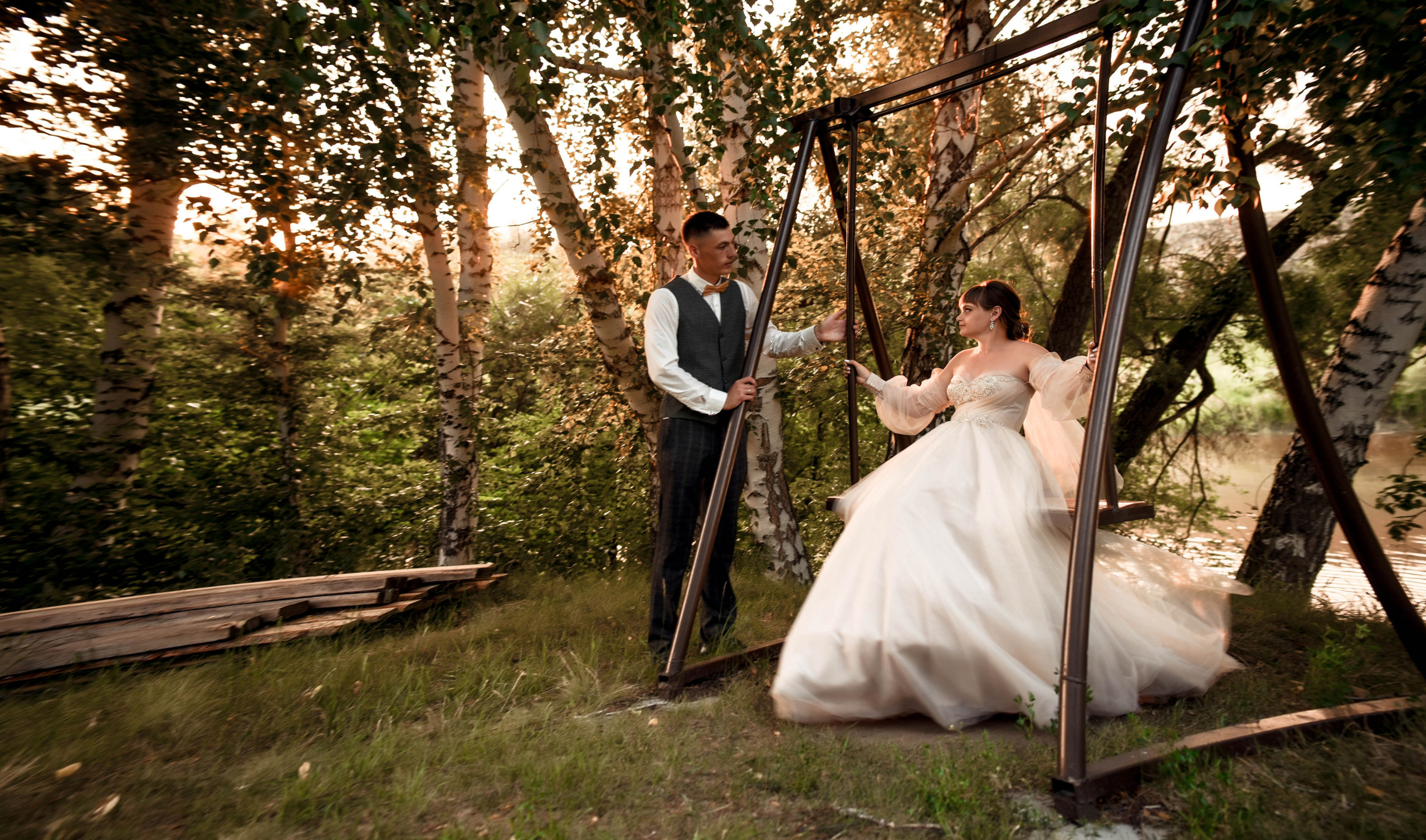 Летняя свадьба в + 35С Юра+Ксюша. Свадебный, семейный, детский, контент фотограф в Омске Максим Ильин