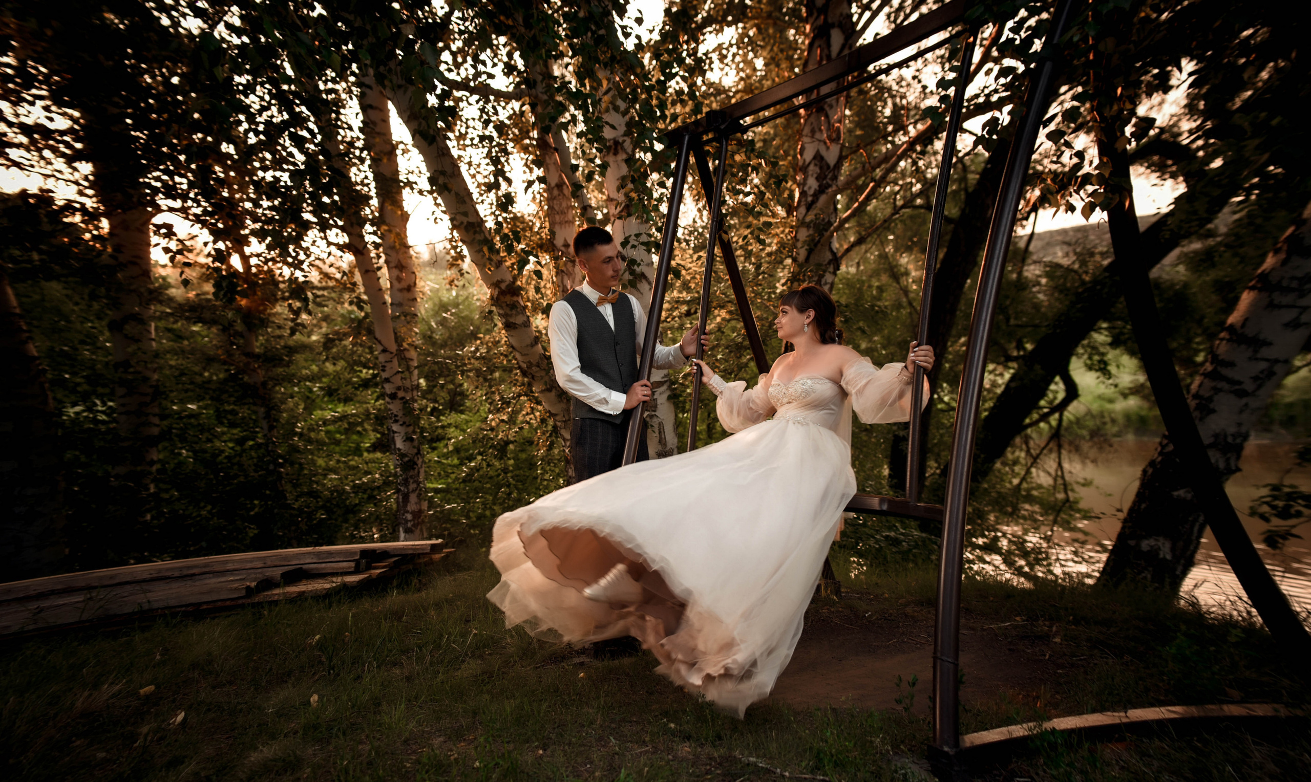 Летняя свадьба в + 35С Юра+Ксюша. Свадебный, семейный, детский, контент фотограф в Омске Максим Ильин