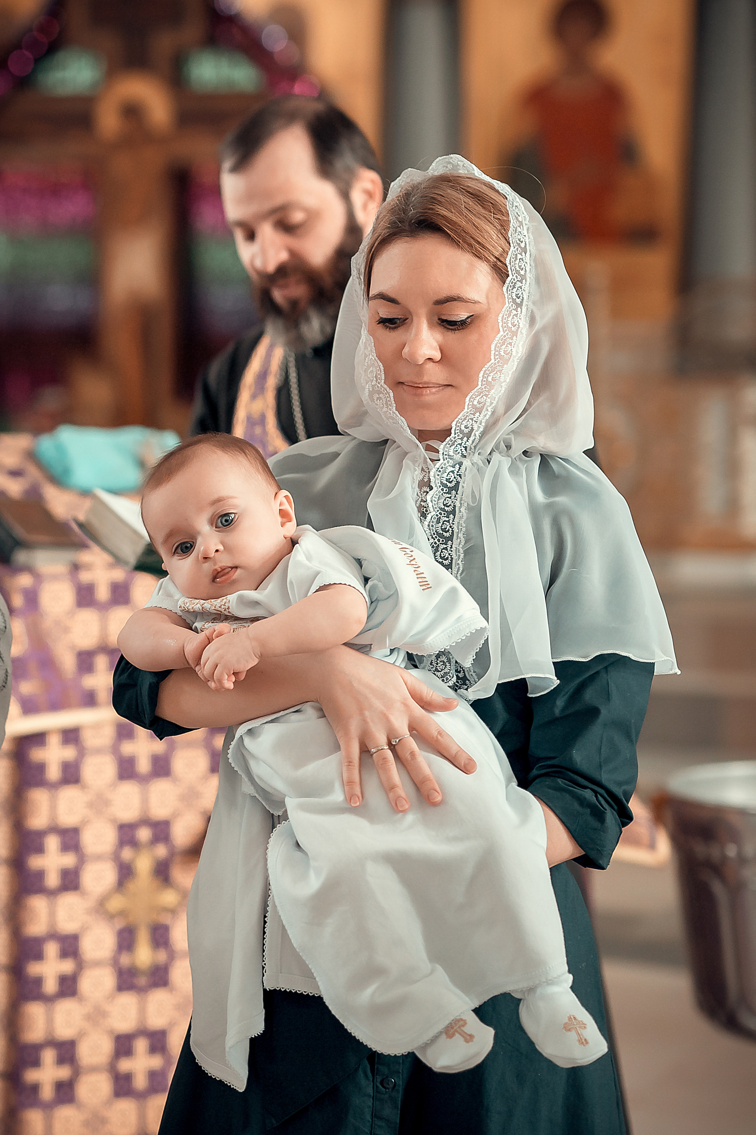 ТАИНСТВО КРЕЩЕНИЯ КСЕНИИ ХРАМ ФЕОДОРА ТИРОНА. Фотограф на Крещение и Венчание в Красноярске Рамазанова Юлия