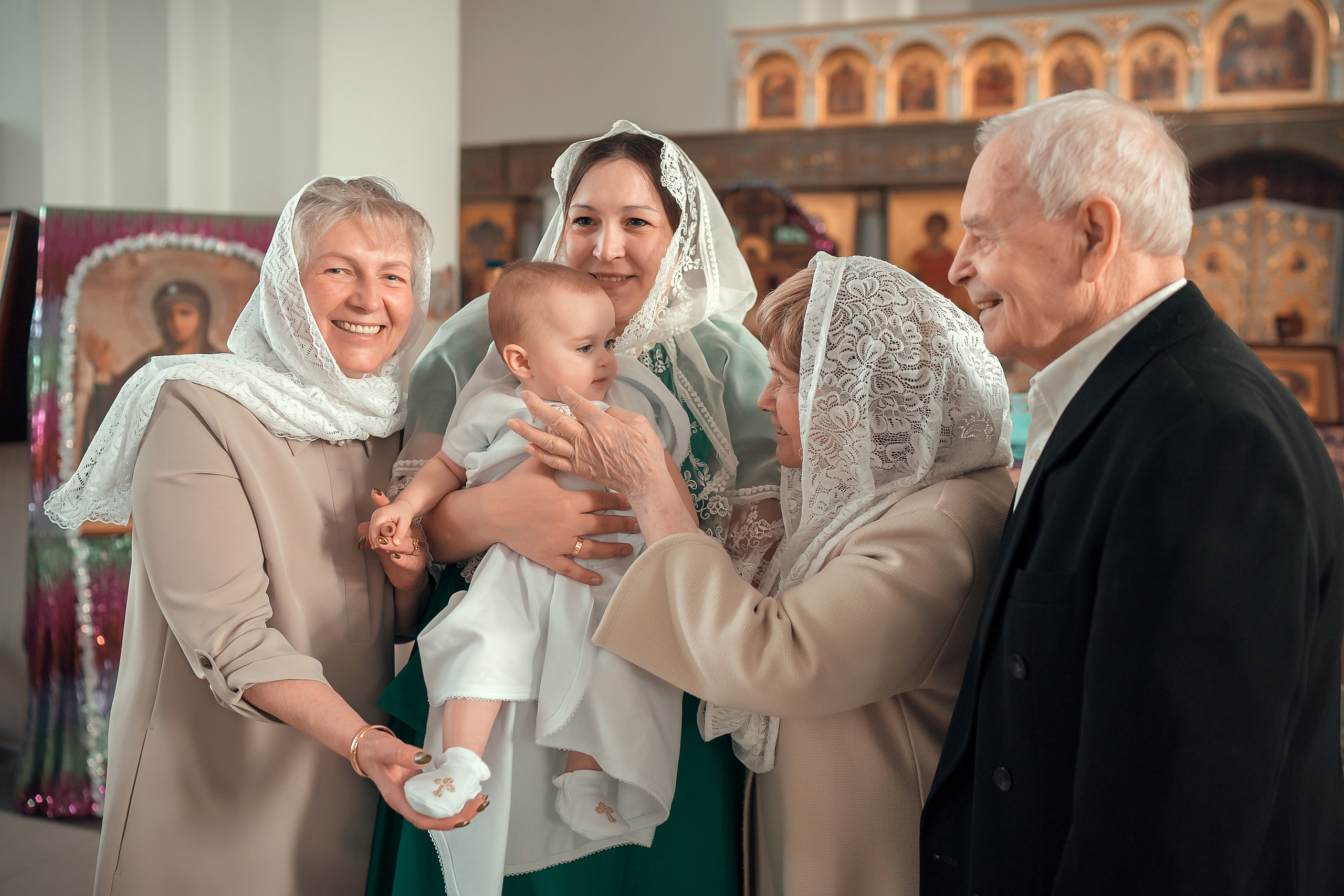ТАИНСТВО КРЕЩЕНИЯ КСЕНИИ ХРАМ ФЕОДОРА ТИРОНА. Фотограф на Крещение и Венчание в Красноярске Рамазанова Юлия