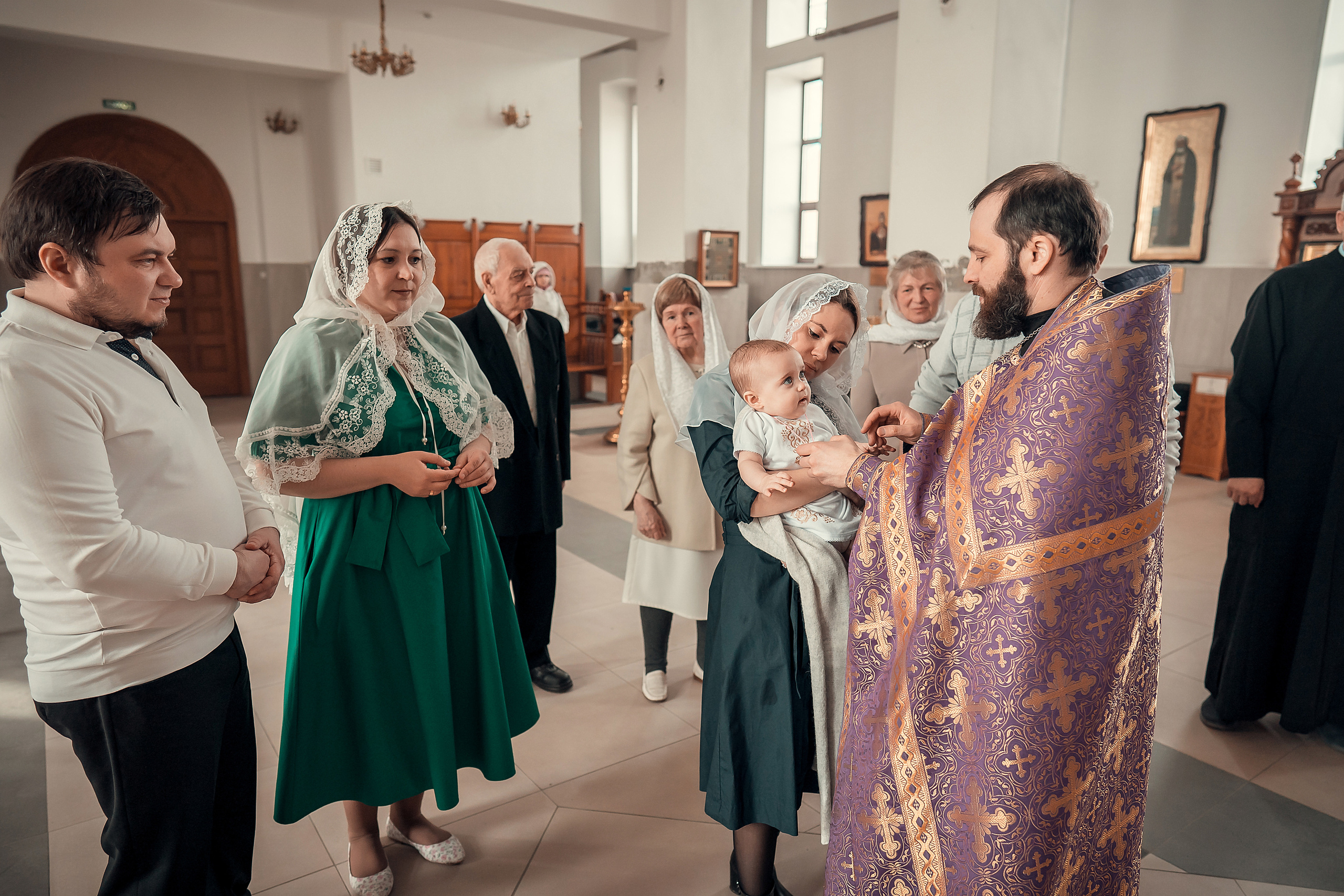 ТАИНСТВО КРЕЩЕНИЯ КСЕНИИ ХРАМ ФЕОДОРА ТИРОНА. Фотограф на Крещение и Венчание в Красноярске Рамазанова Юлия