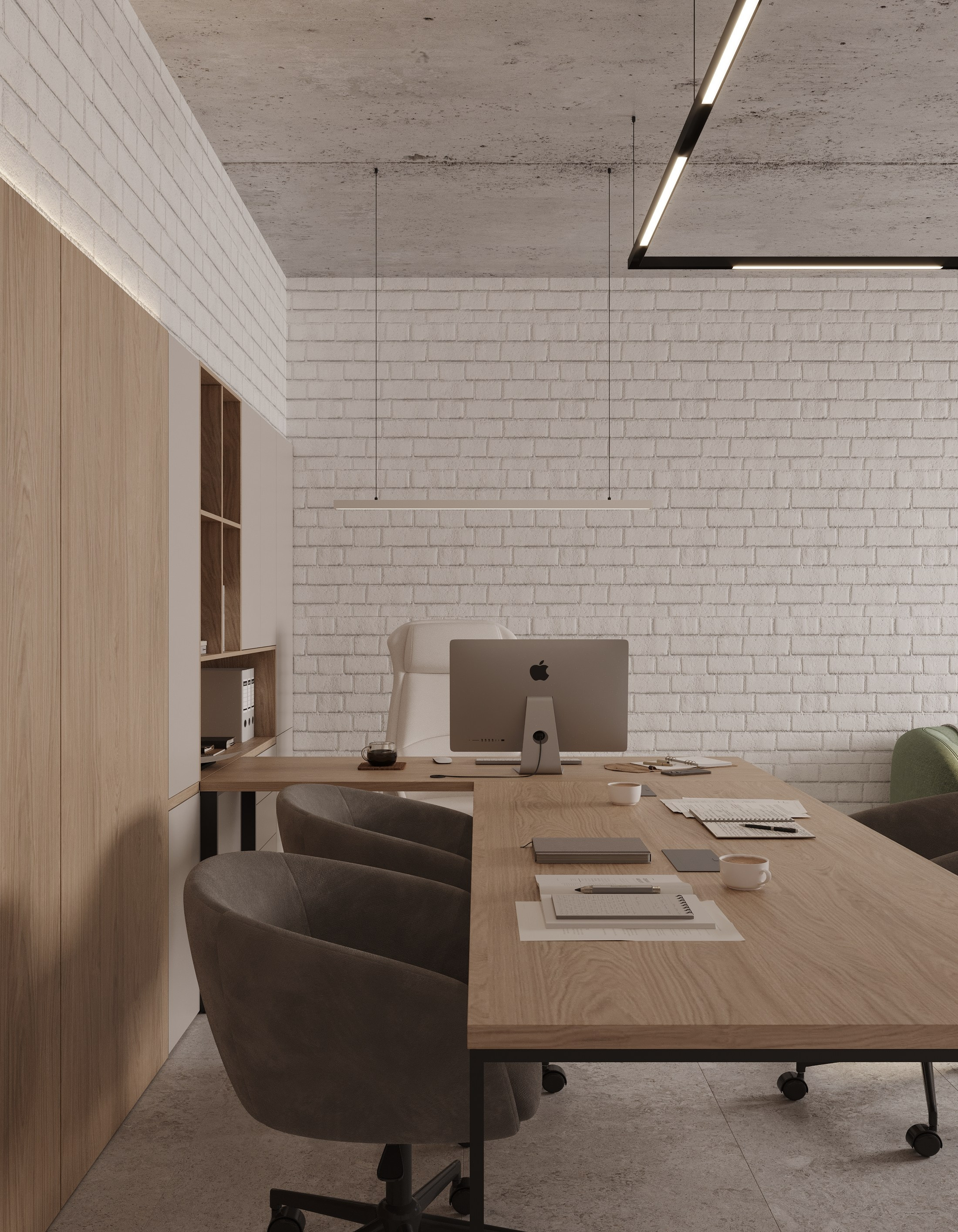 Офис компании «Мединвест». Дизайн интерьера, 3D-визуализация Владивосток