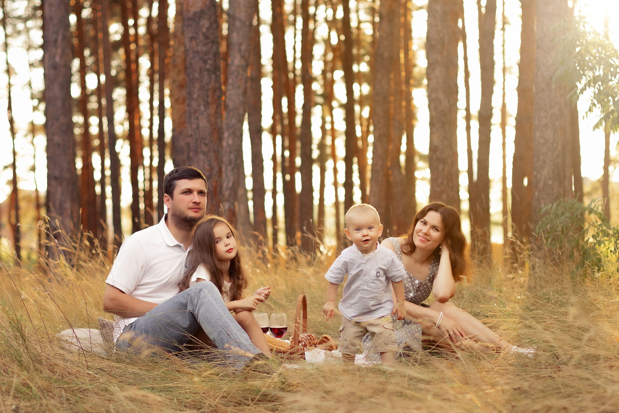 Пикник на закате. Семейная фотосессия в Саратове. Свадебный и семейный фотограф в Саратове Злата Терещук