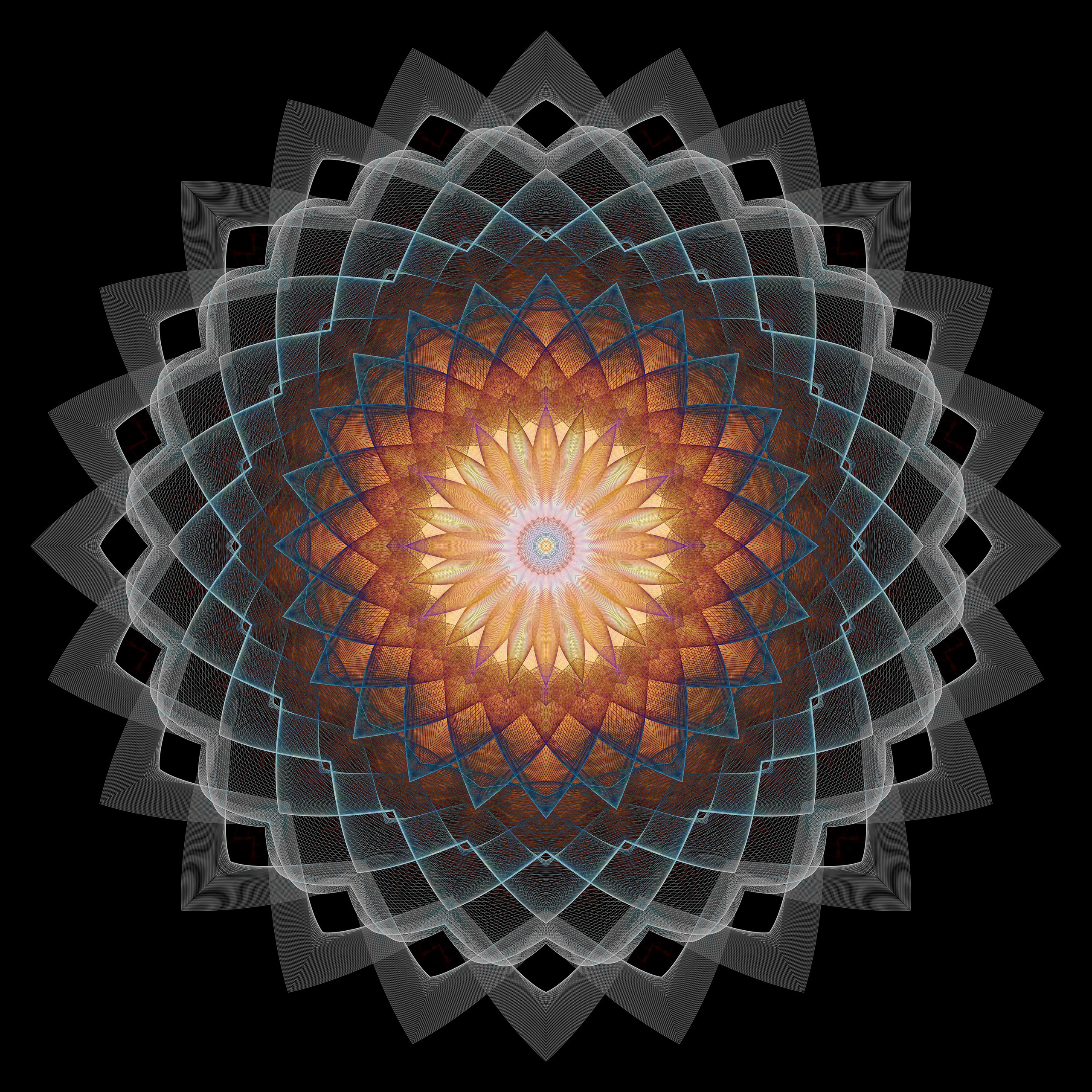 Flame Mandala of a tube TV. Roman Hodirev is an esoteriologist, multidisciplinary artist, photographer and musician. Saint Petersburg, Riga