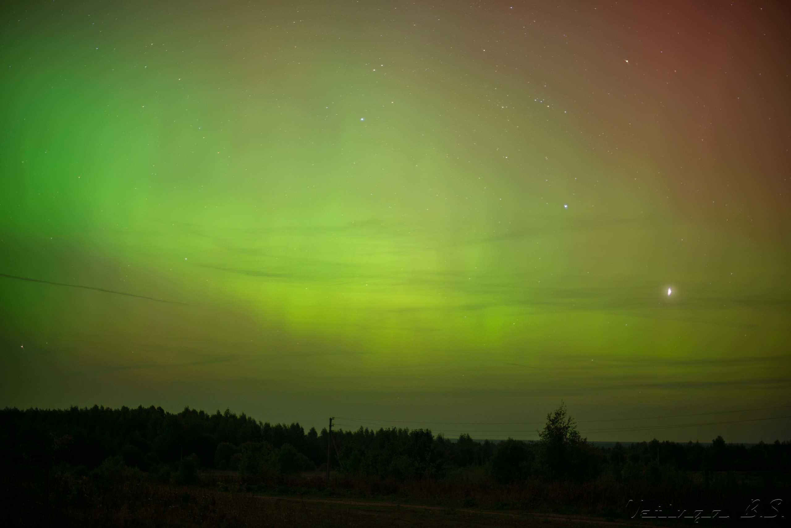 Северное сияние. Фотограф в Ветлуге Сергей Белов (VETLUGA B.S.)