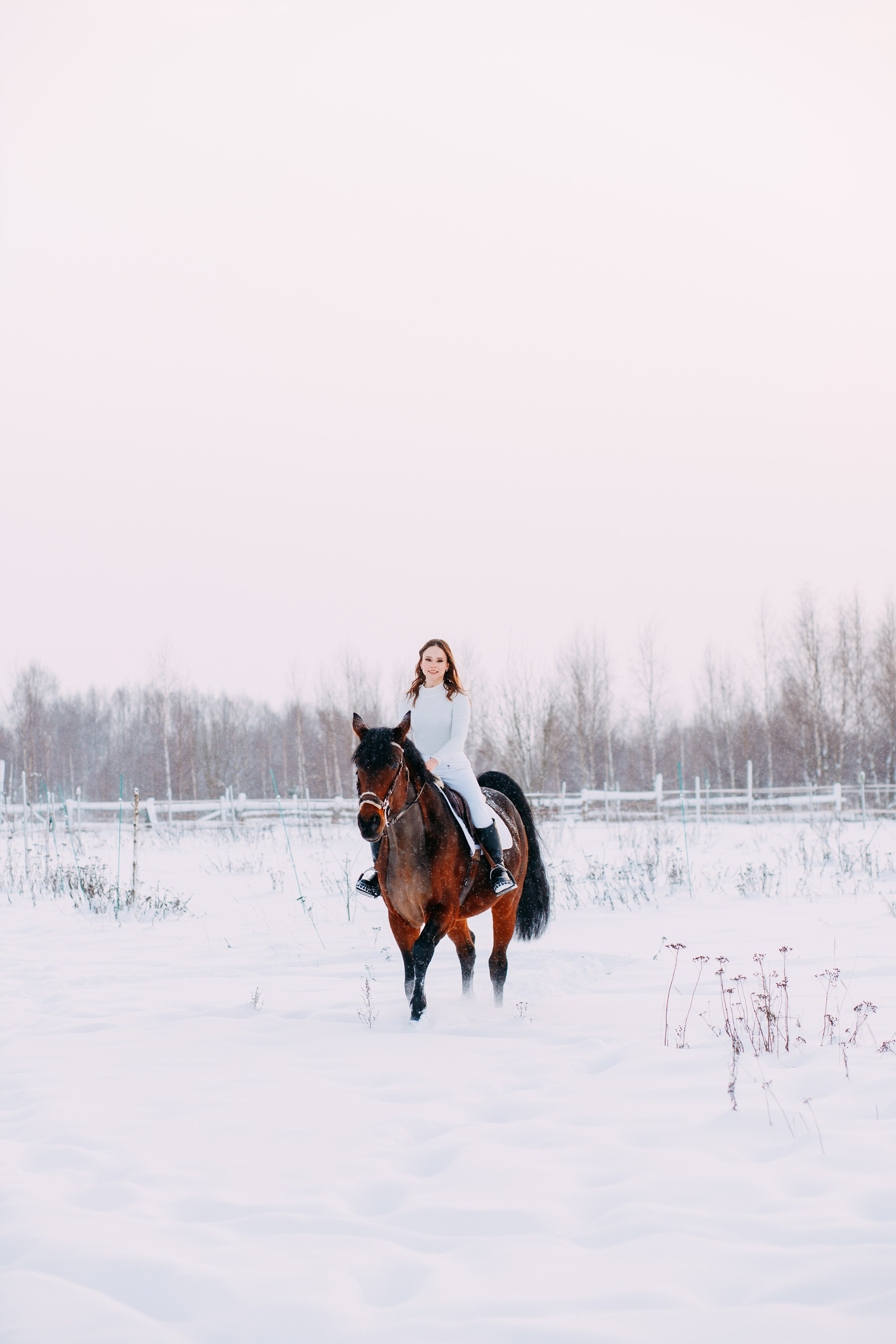 Зимняя фотосессия с лошадкой. Фотограф в Санкт-Петербурге Alina Film