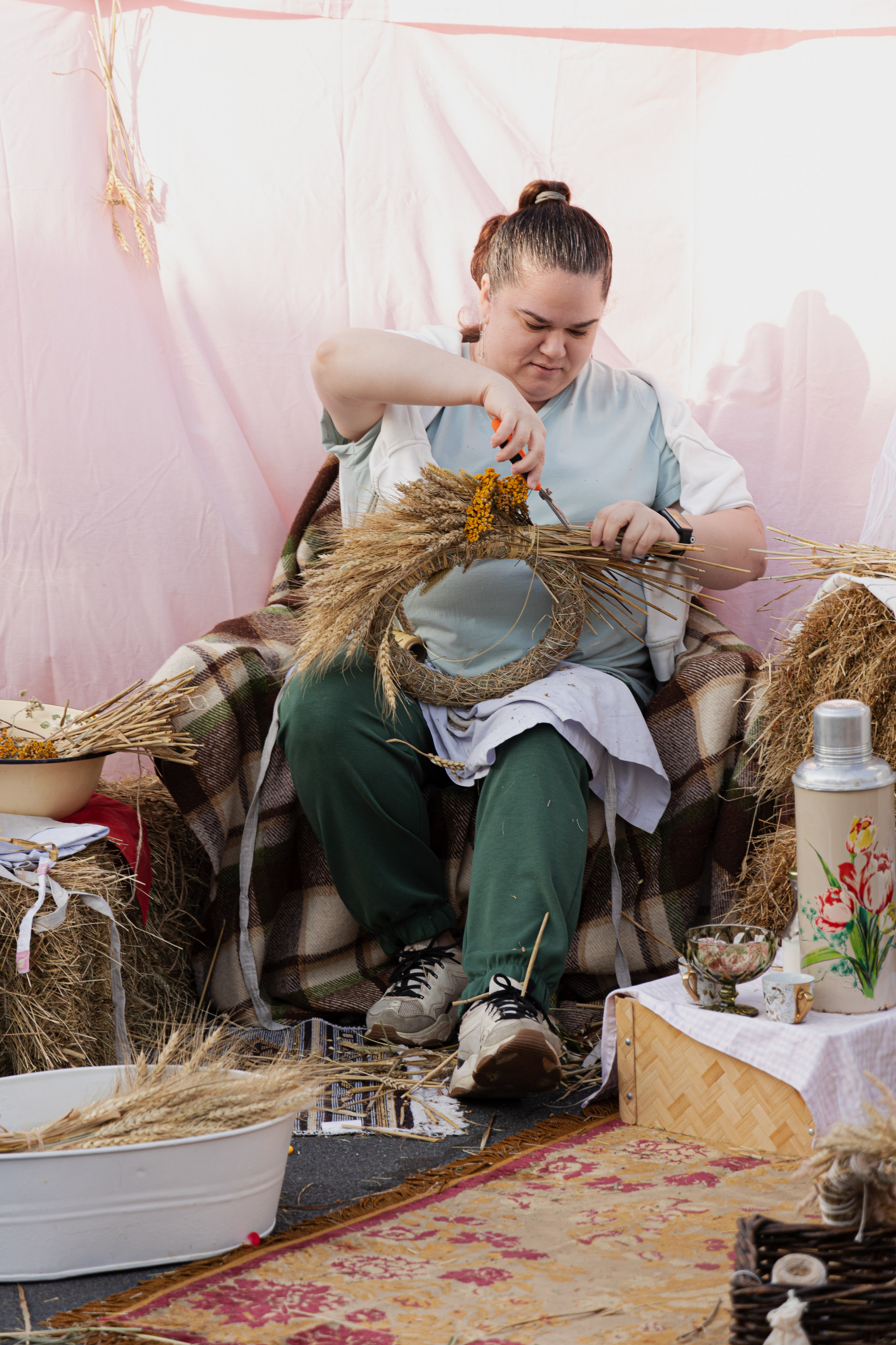 МК Осенний венок (локация на крыше). Анастасия Ракчеева Художник