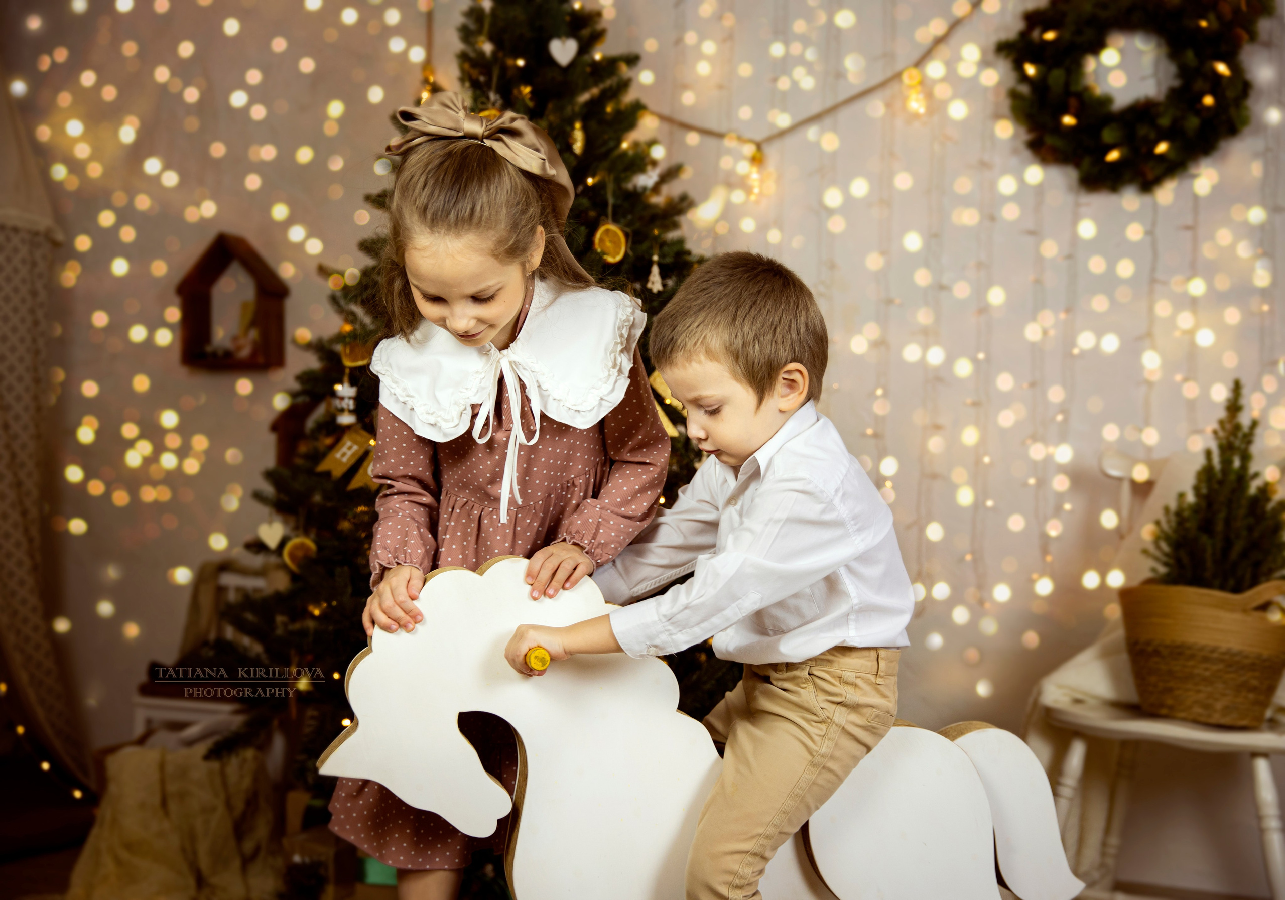 Новогодняя съемка для детей. Фотограф — Татьяна Кириллова, г. Санкт-Петербург