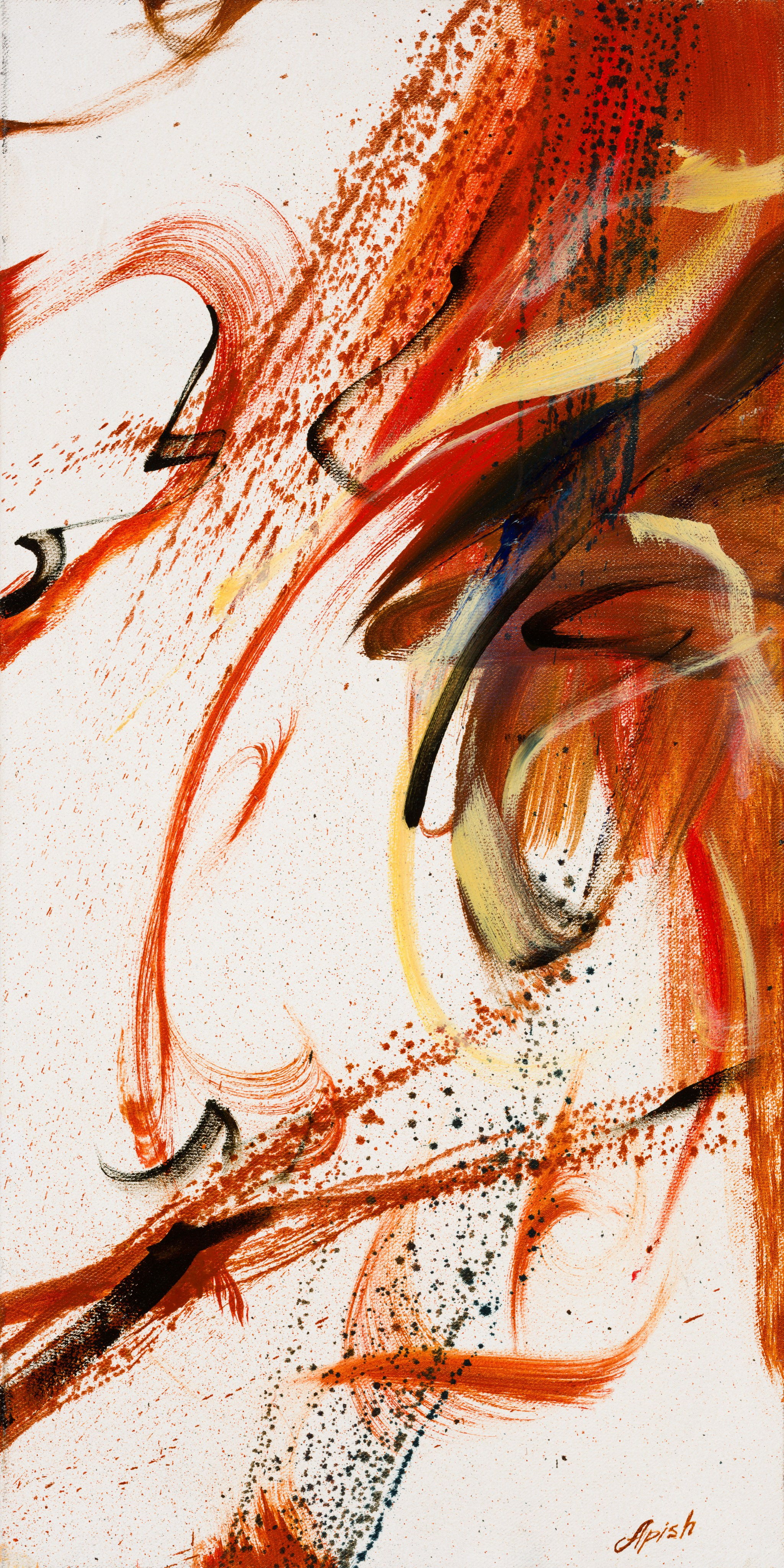 «Хаос 2» - художник Алексей Апиш (холст, масло, 60x30 см, 2024)