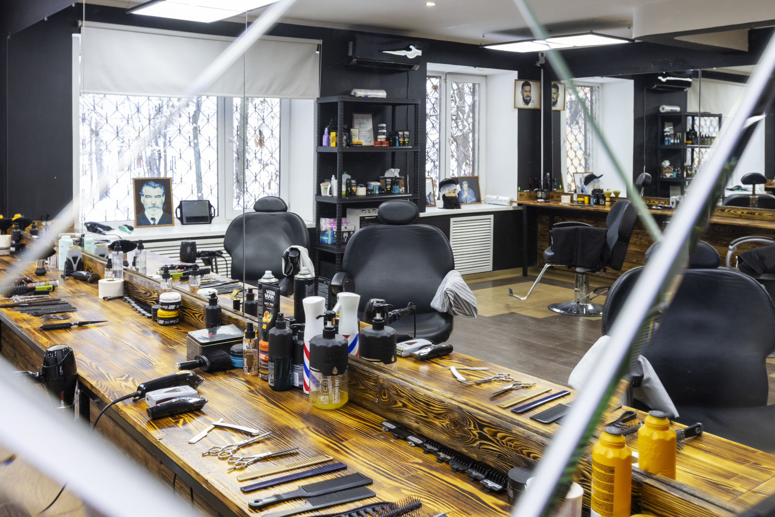 Интерьерная фотосъемка для BLACK ZONE Barbershop. Фотограф в Туле Крупский АнДРей. Фотостудия «КАДР71» в Туле