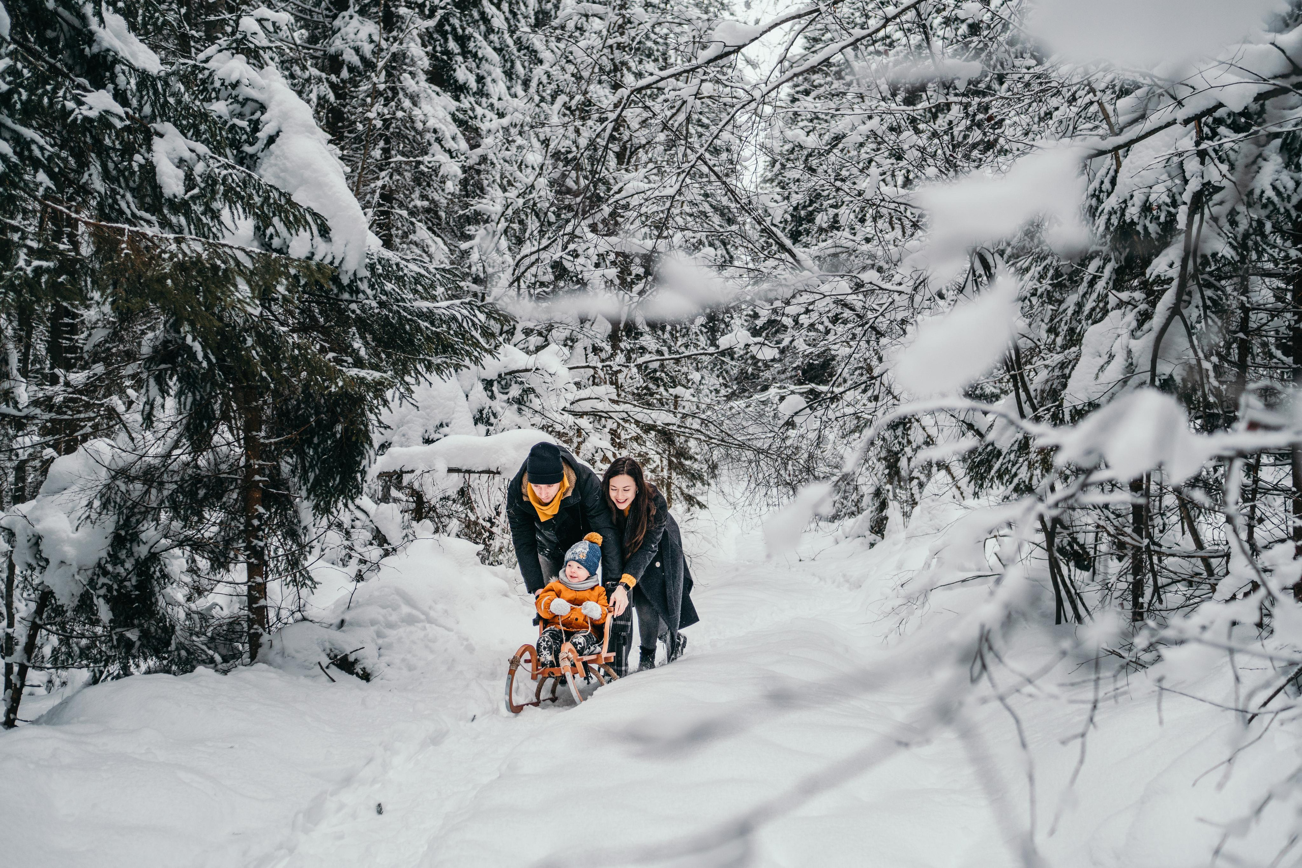 Фотосессия в зимнем лесу в Санкт-Петербурге. Семейный и детский фотограф в Санкт-Петербурге Наталья Григорьева