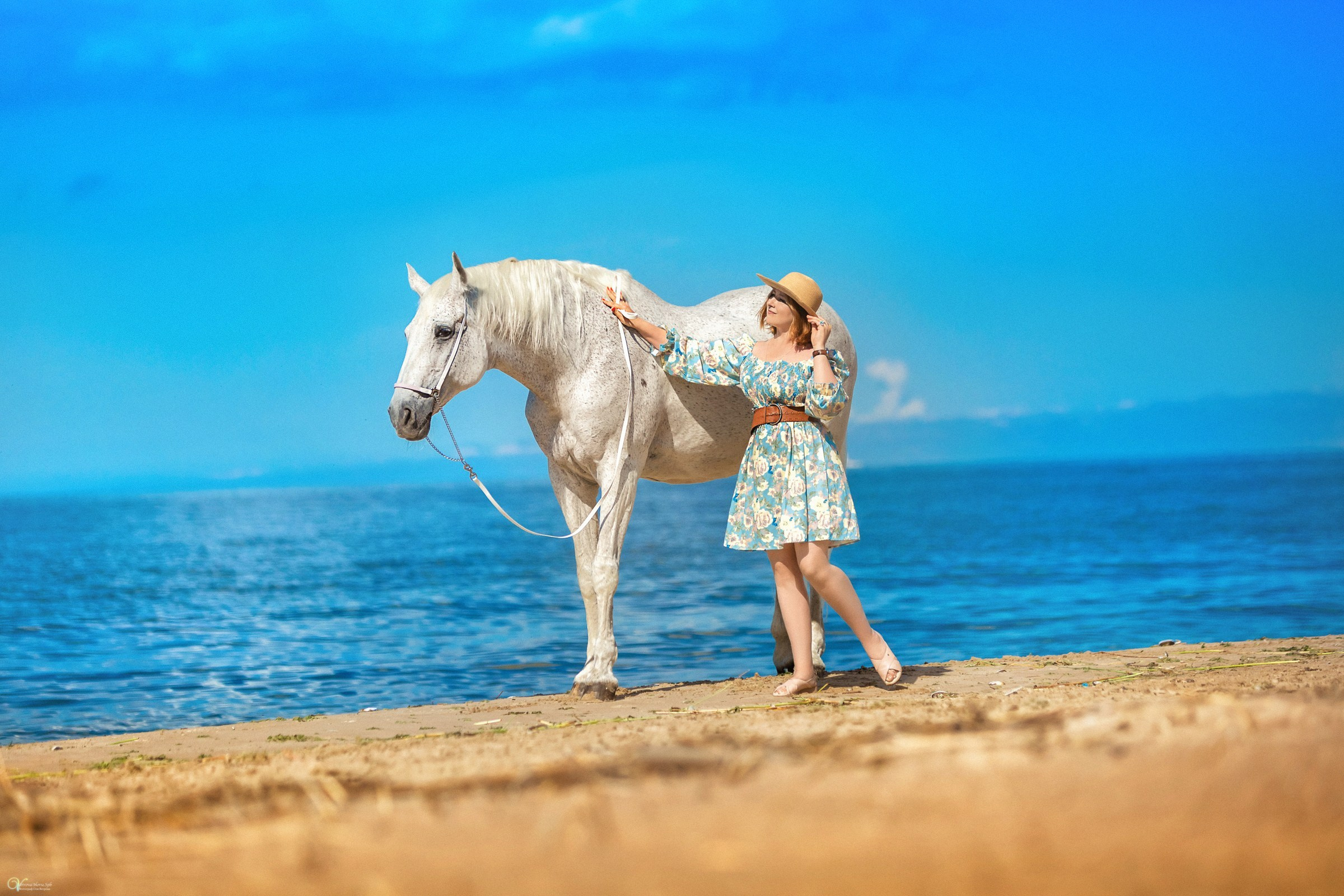 Фотосессии с лошадьми летом. Фотограф женский и мужской портрет Санкт-Петербург