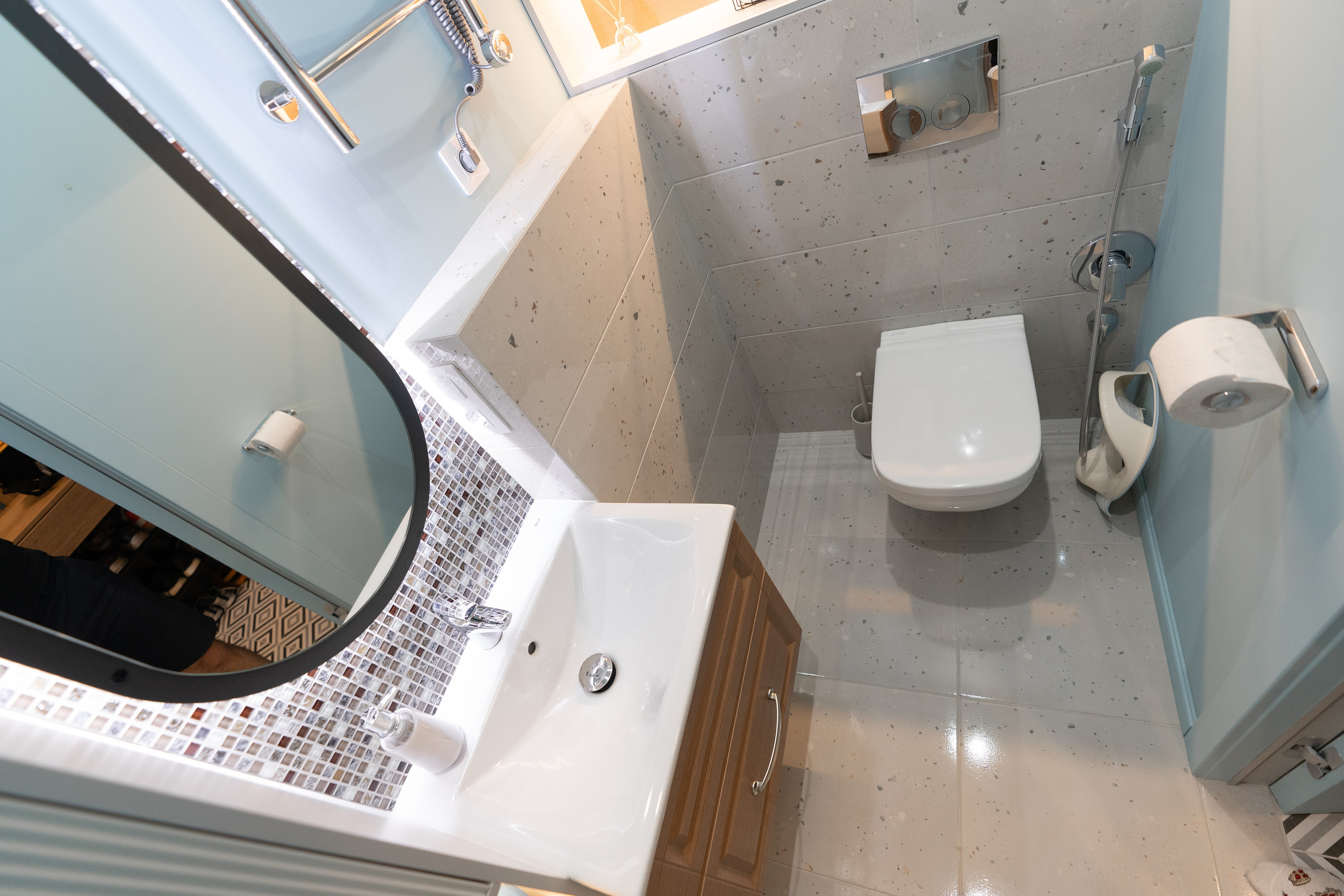 Яркая атмосферная квартира с изюминкой спальня-гостиная. Батракова Наталья дизайнер интерьеров Санкт-Петербург Москва Архангель