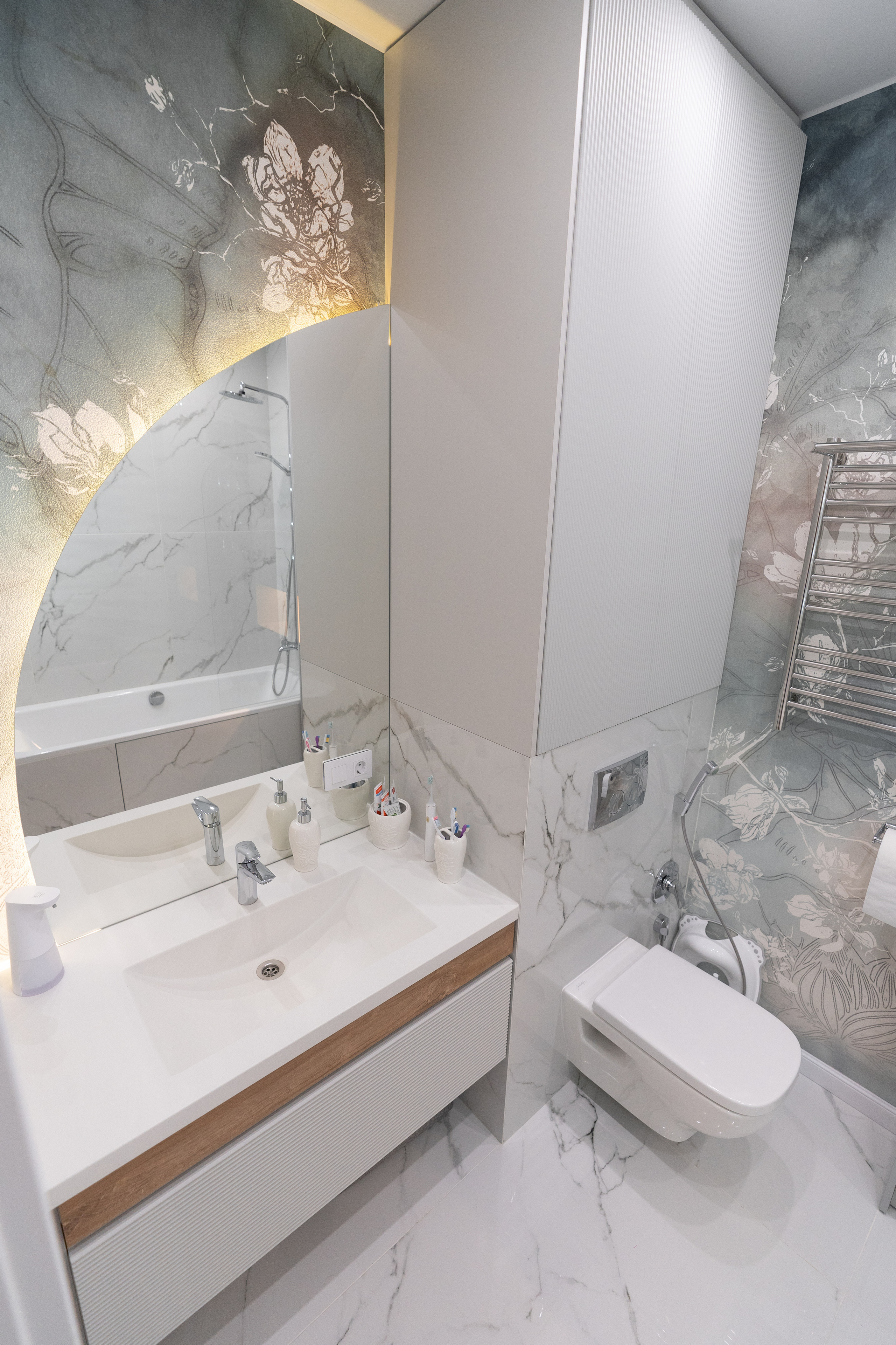 Яркая атмосферная квартира с изюминкой спальня-гостиная. Батракова Наталья дизайнер интерьеров Санкт-Петербург Москва Архангель