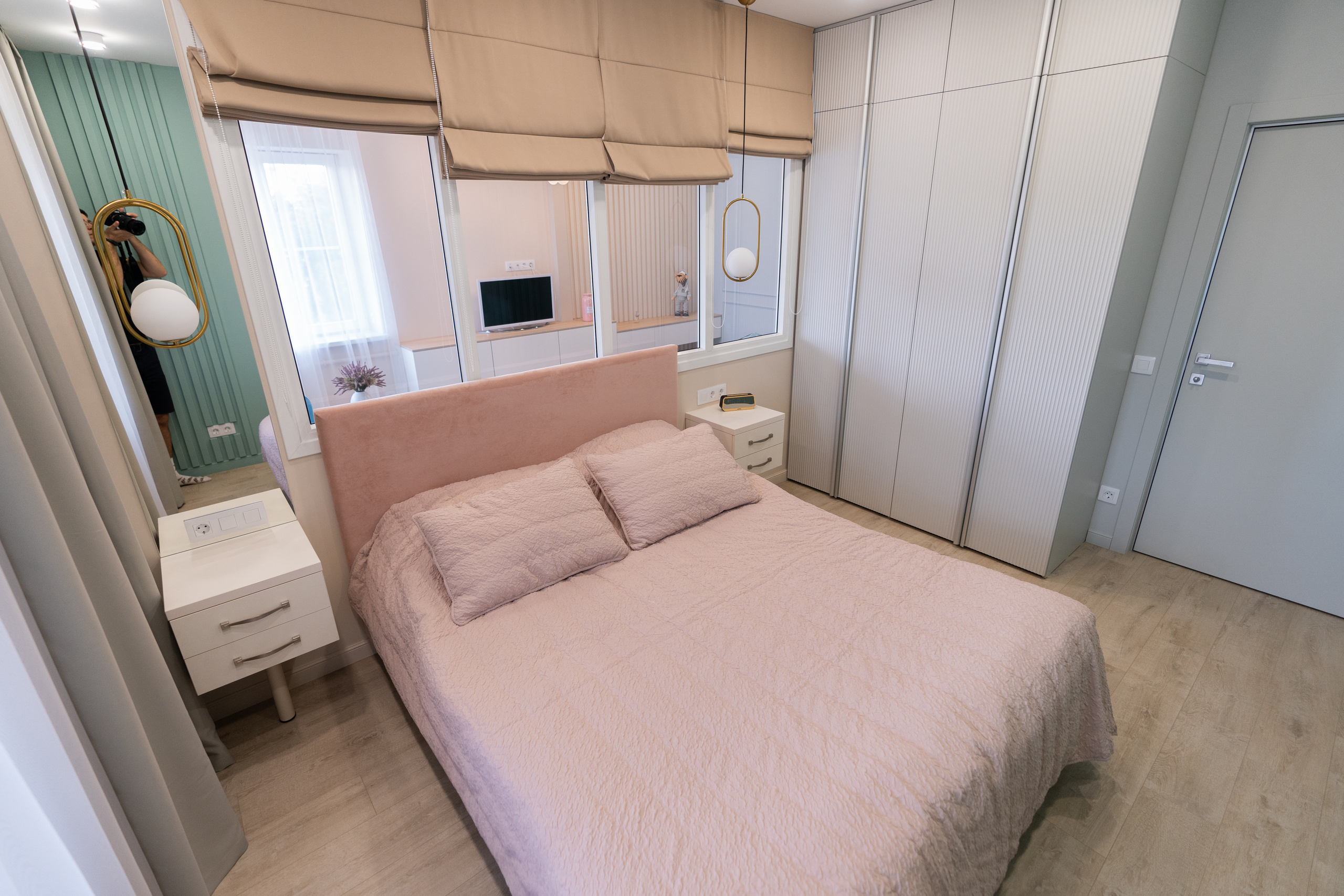 Яркая атмосферная квартира с изюминкой спальня-гостиная. Батракова Наталья дизайнер интерьеров Санкт-Петербург Москва Архангель