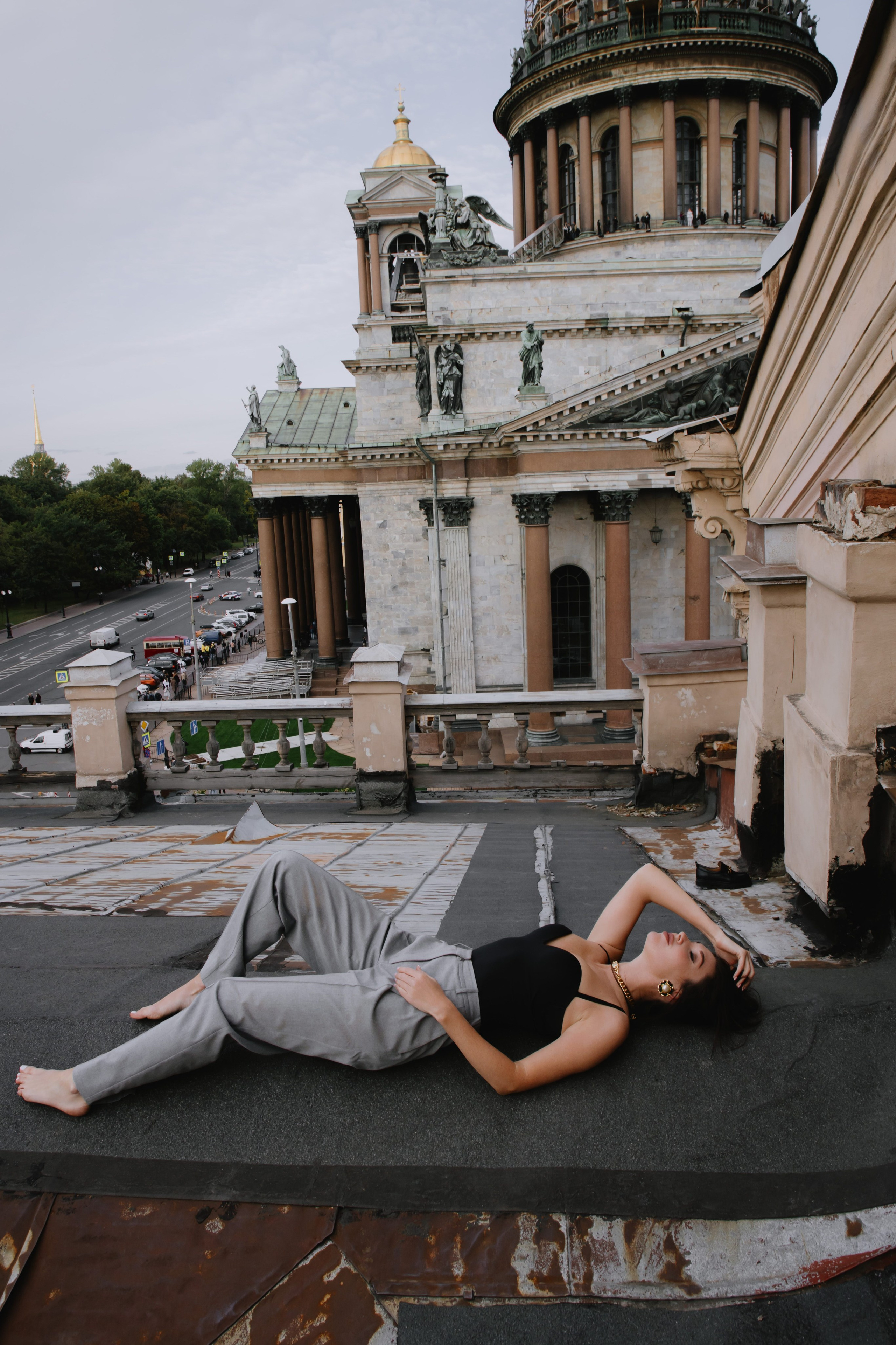 Вероника (съемка на крыше). Фотограф в Москве и Санкт-Петербурге Дарина