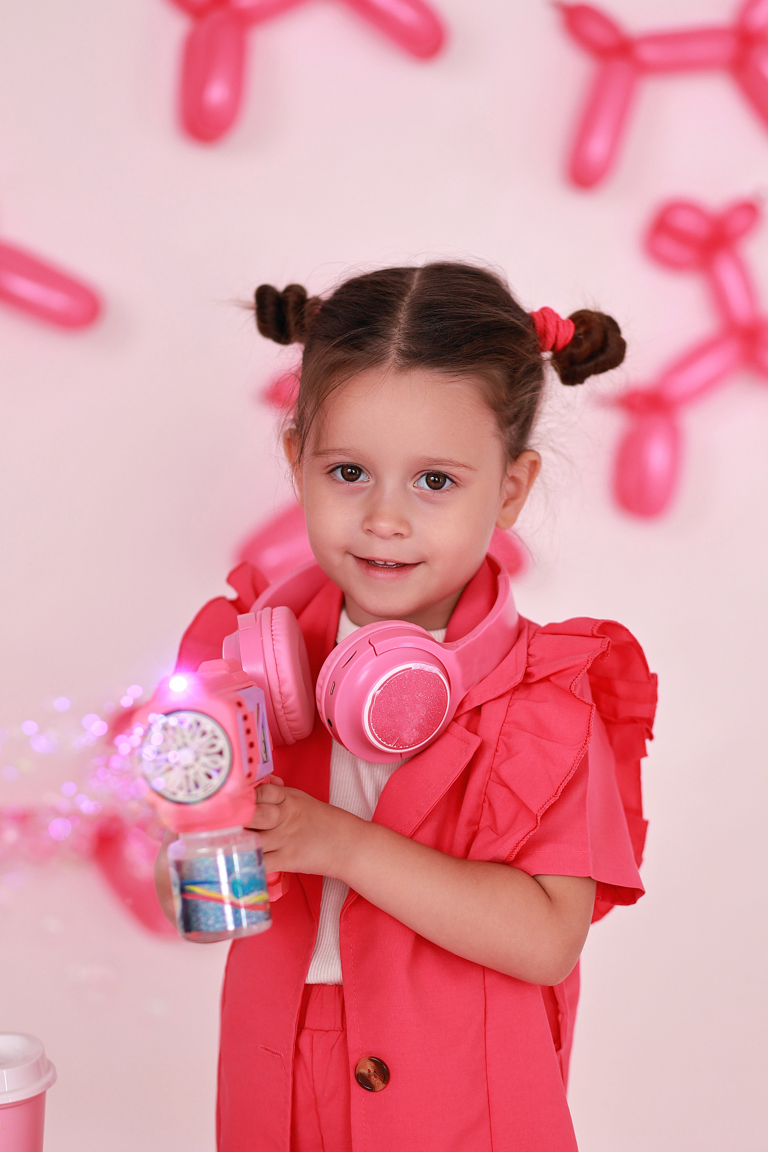 Pink Bubble dog. Детский семейный фотограф Краснодар